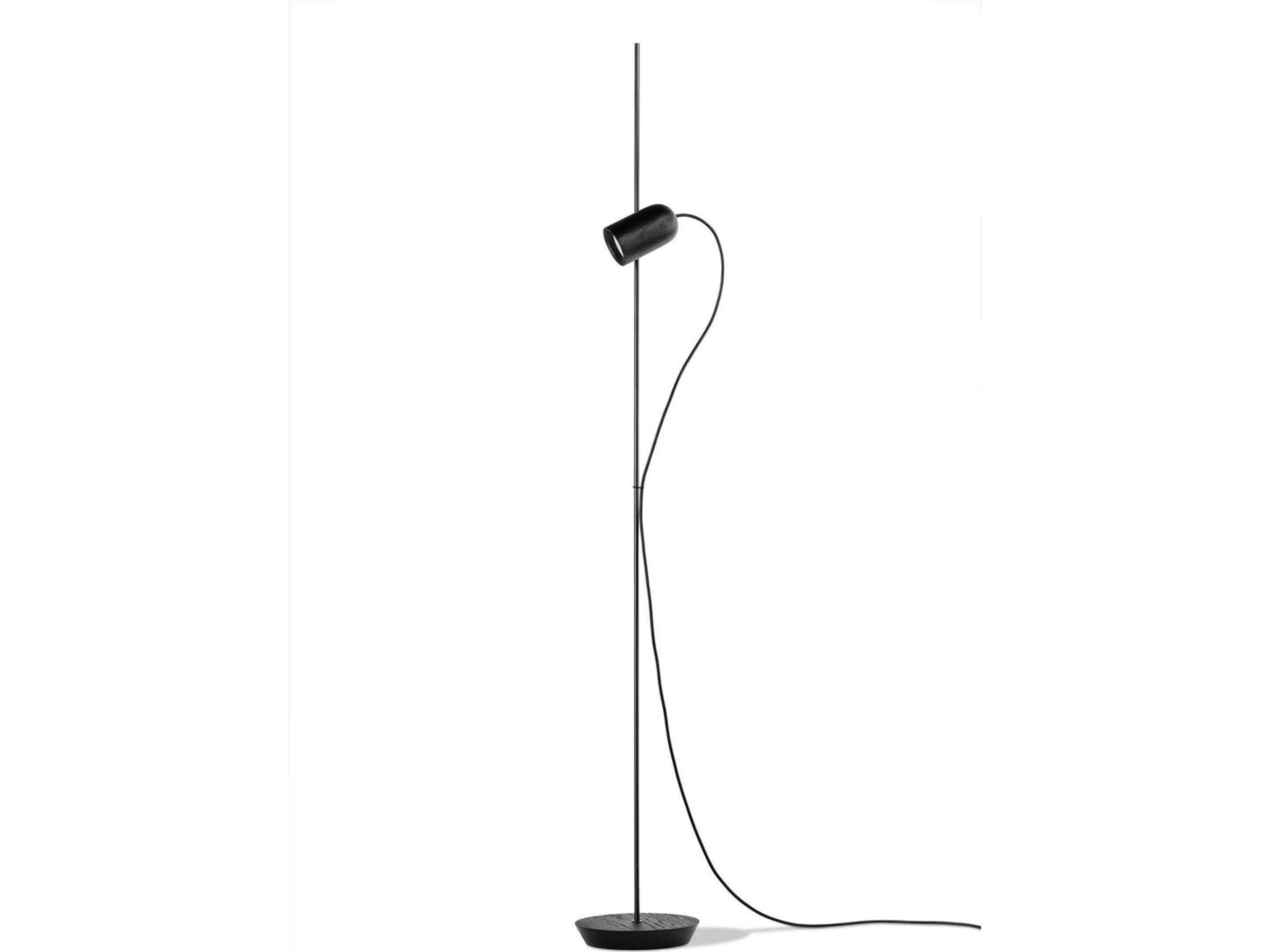 Onfa Black Wood Graphite Floor Lamp