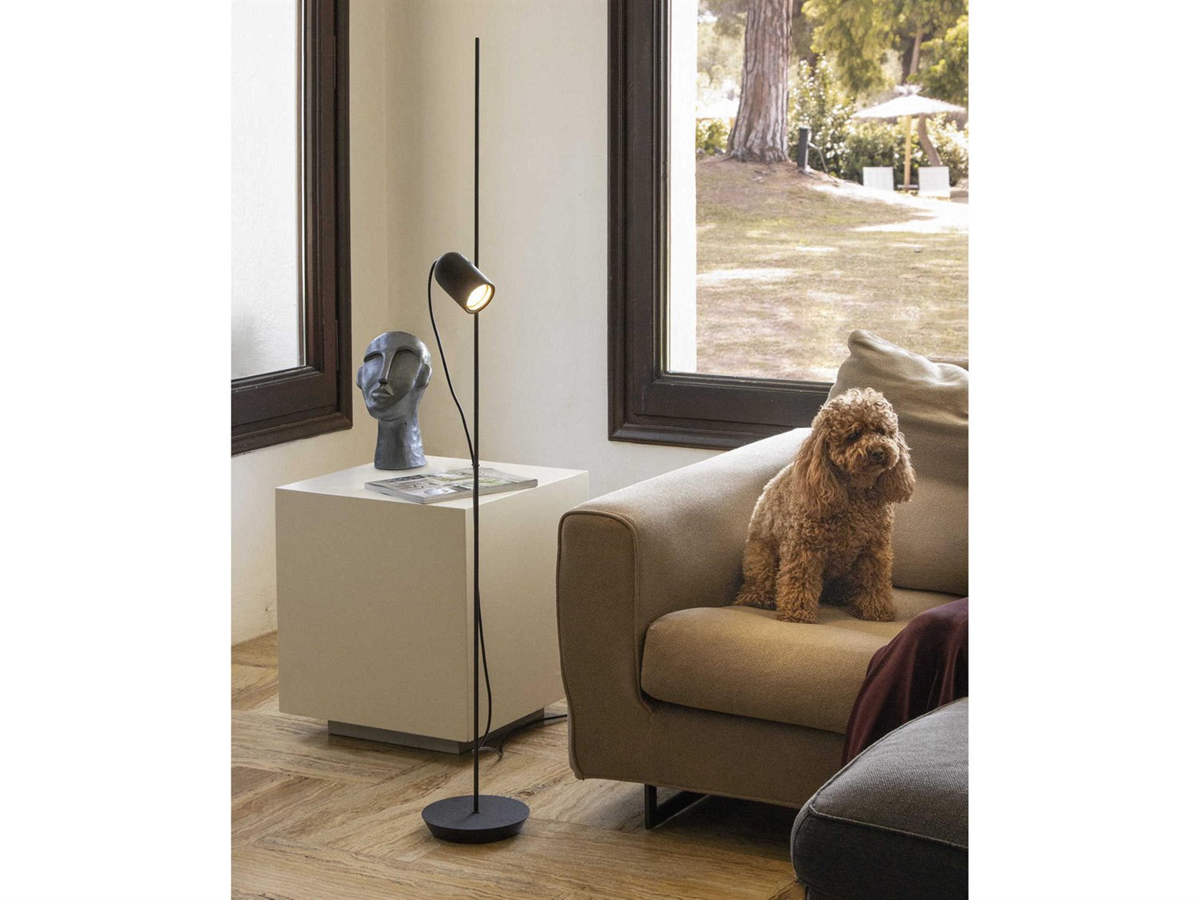 Nomon Onfa Black Wood Graphite Floor Lamp