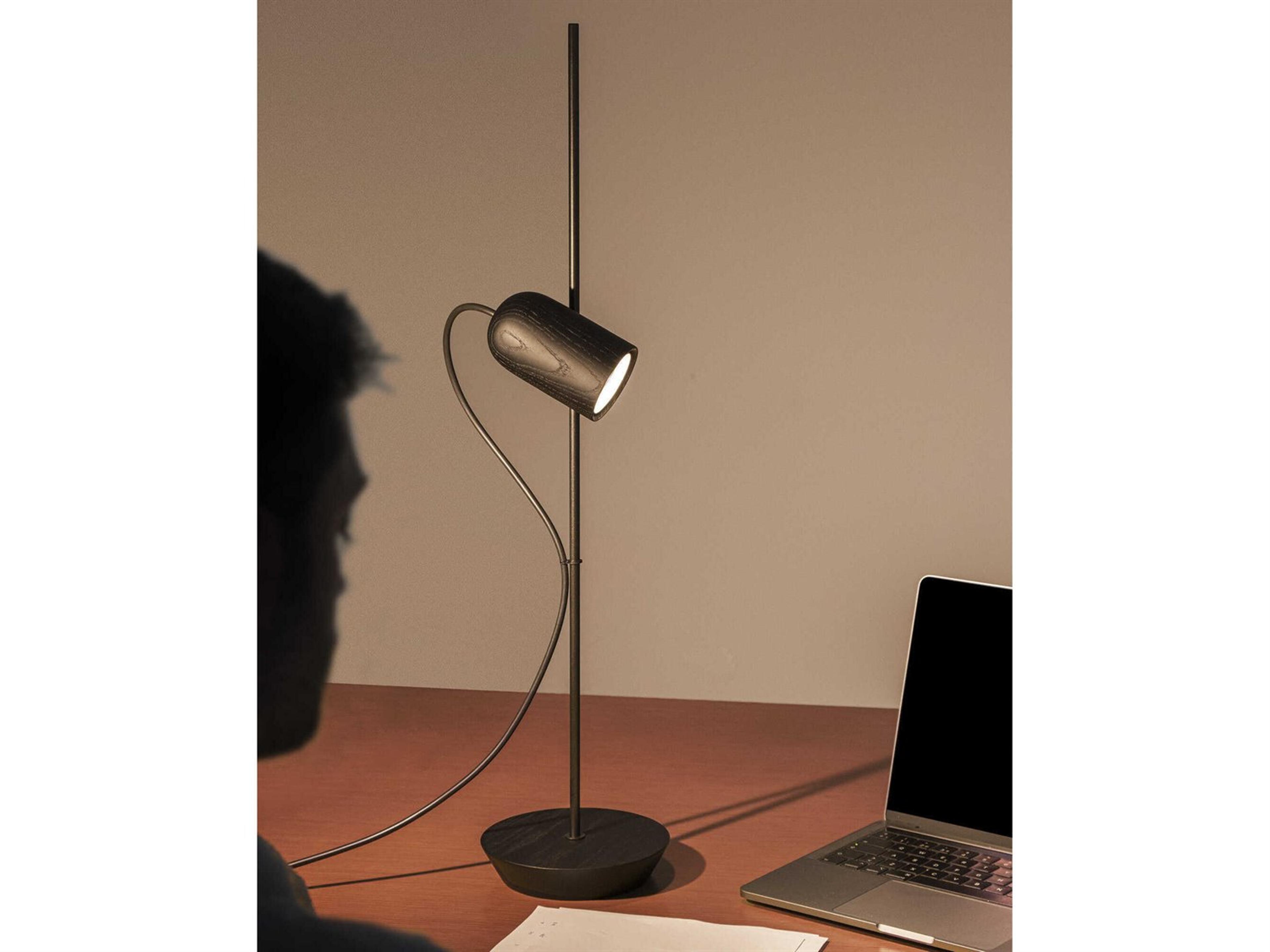 Nomon Onfa Black Wood Graphite Buffet Lamp