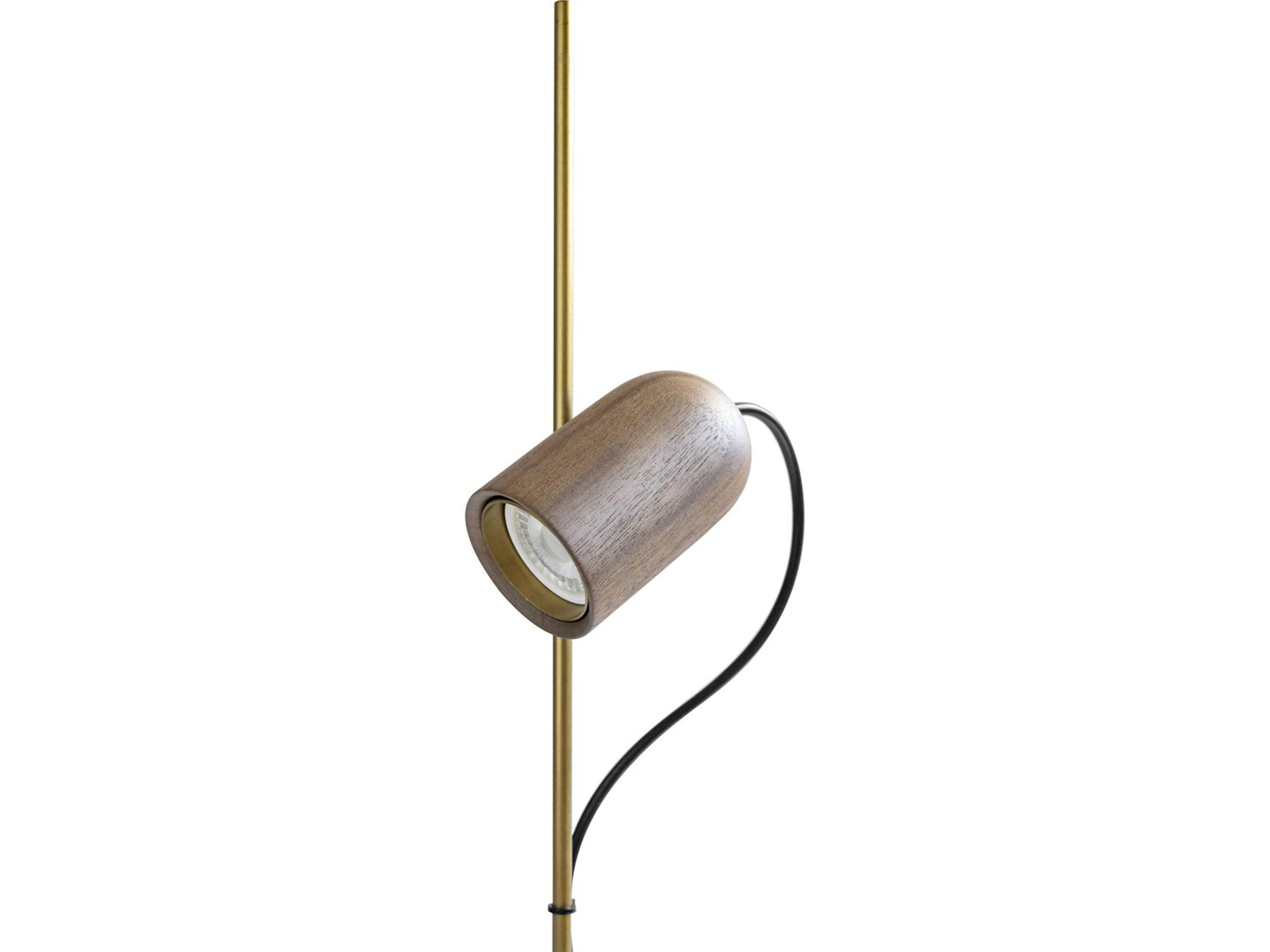 Nomon Onfa Walnut Wood Brass Buffet Lamp