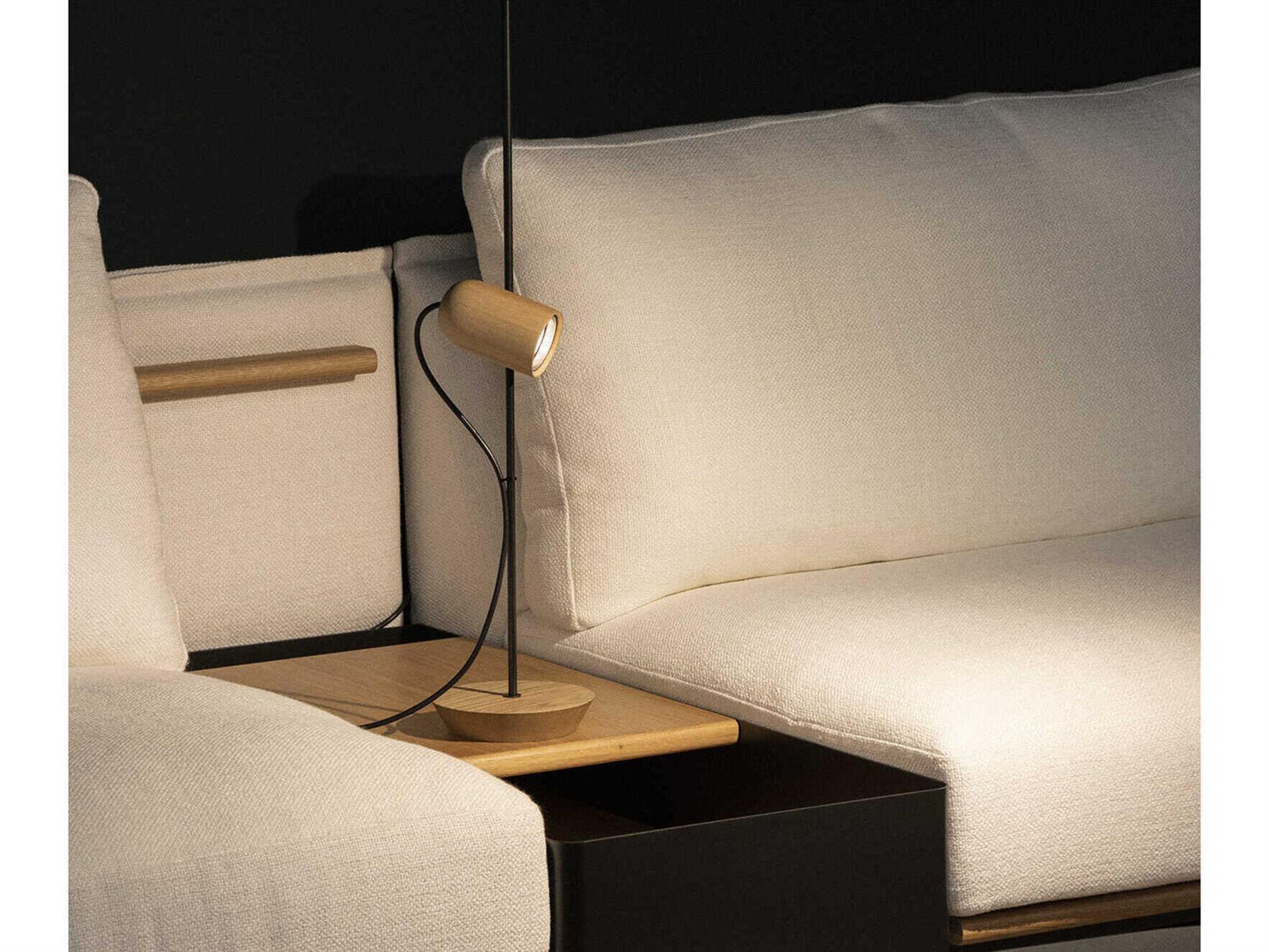 Nomon Onfa Oak Wood Graphite Buffet Lamp