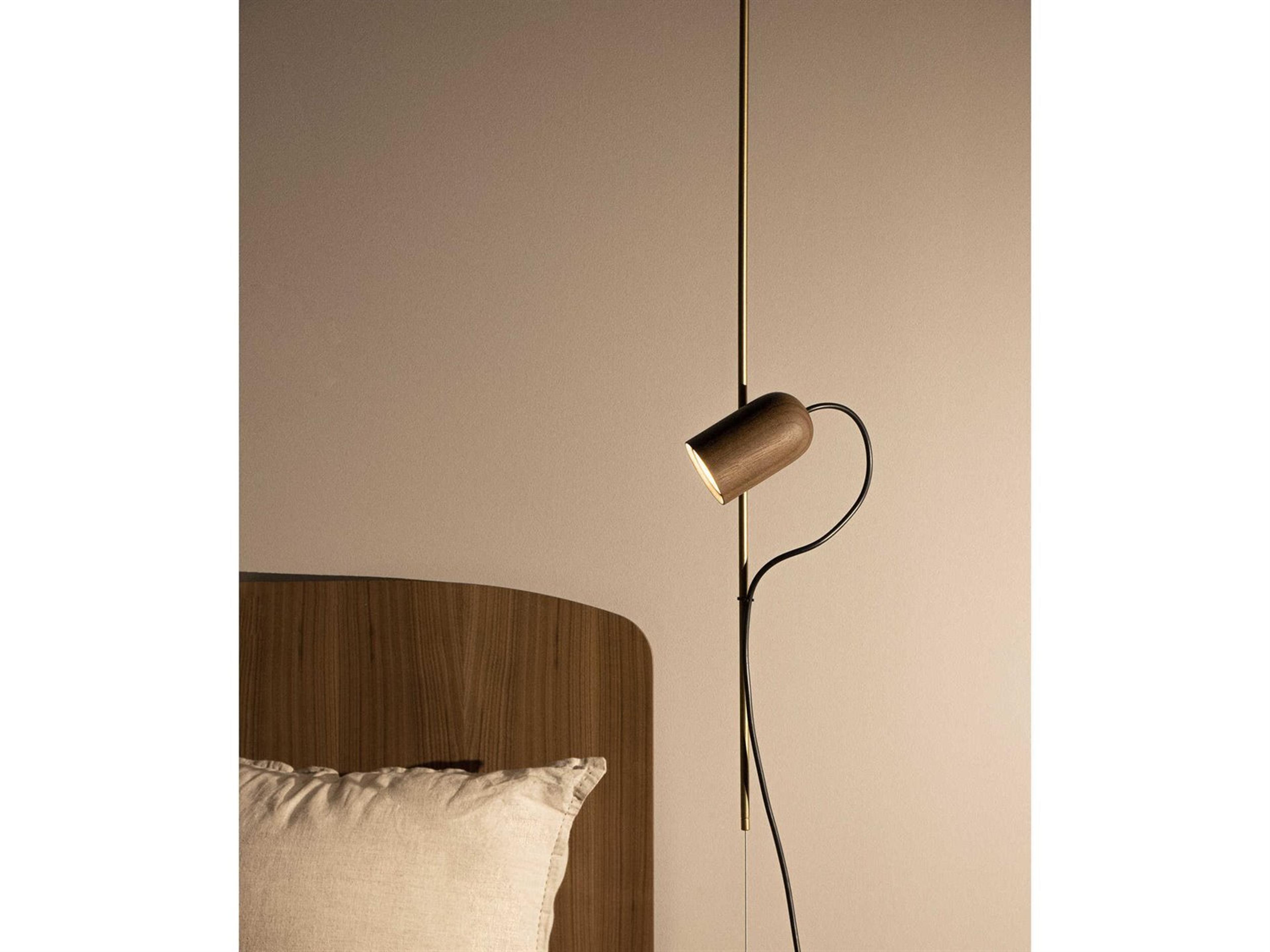Nomon Onfa 1-Light Walnut Wood Brass Linear Mini Pendant