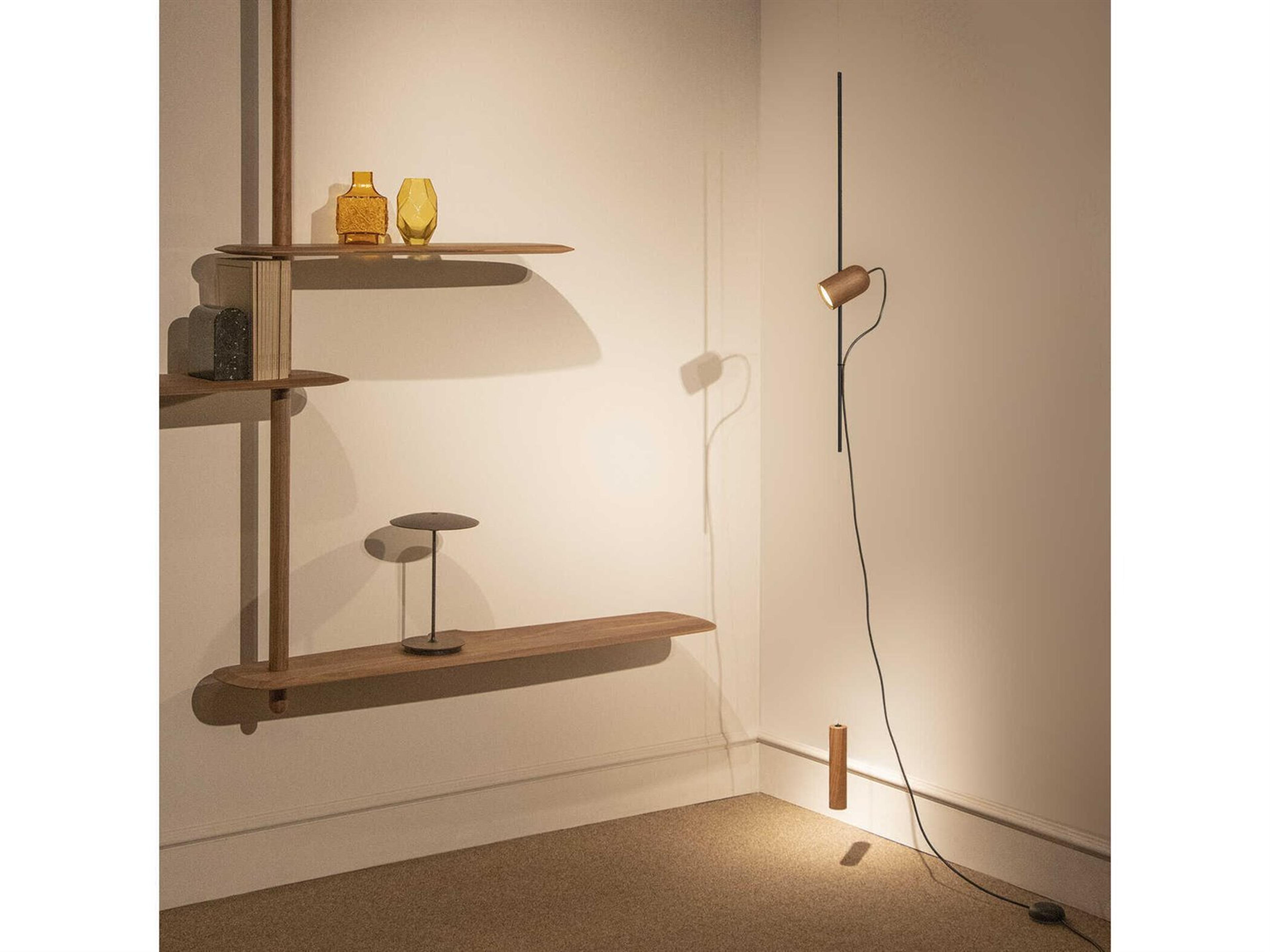 Nomon Onfa 1-Light Walnut Wood Graphite Brown Linear Mini Pendant