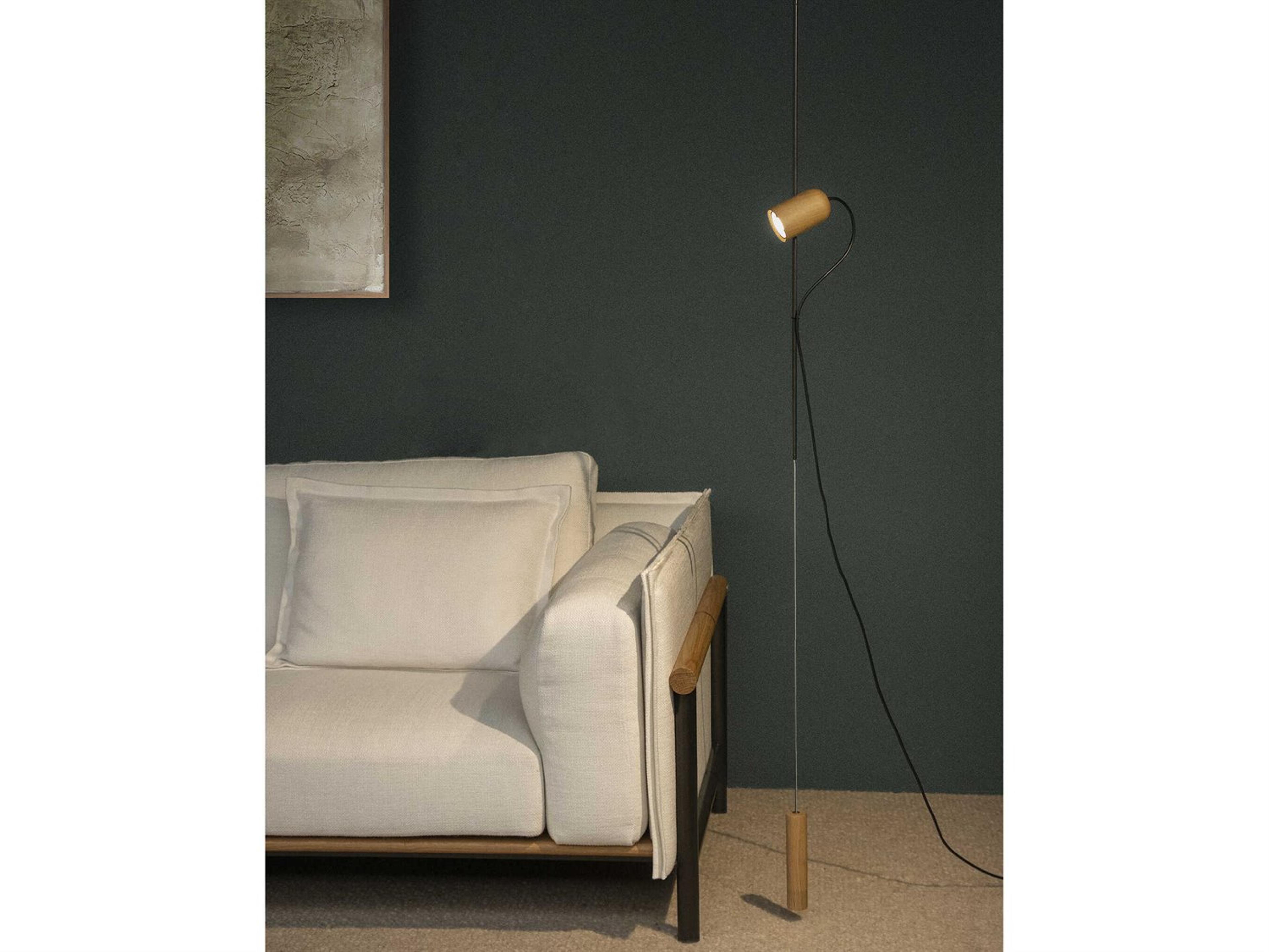 Nomon Onfa 1-Light Oak Wood Graphite Linear Mini Pendant