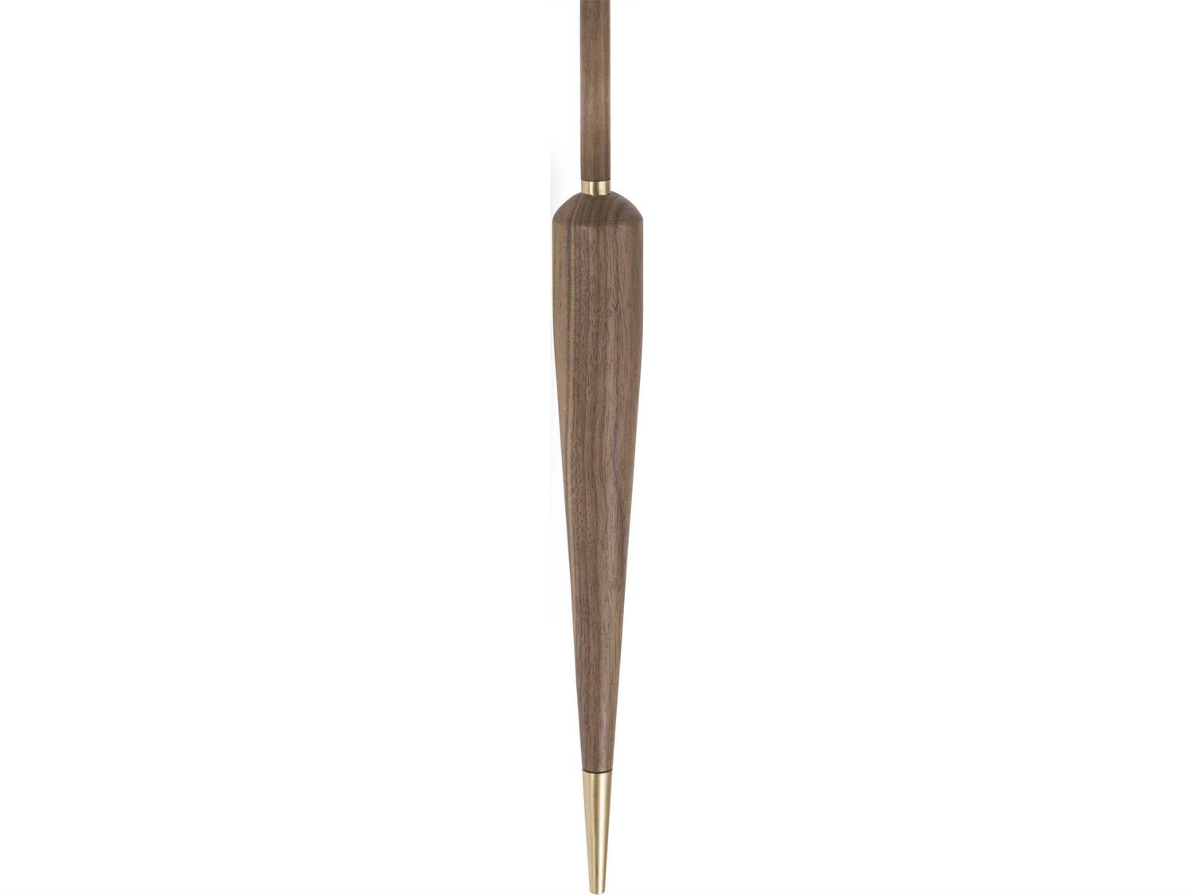 Nomon Punto Y Coma Walnut Polished Brass Wall Clock