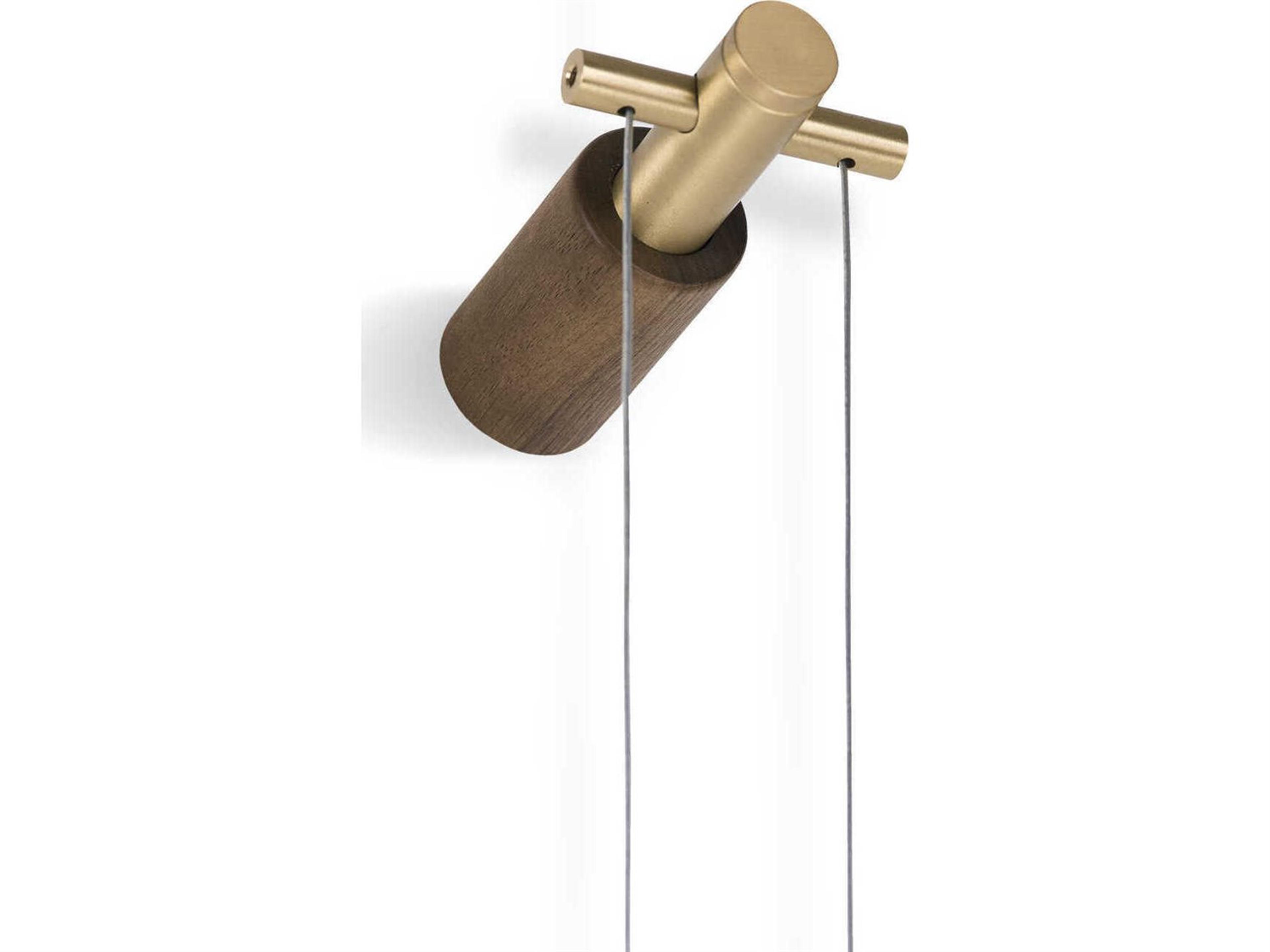 Nomon Pendulo Walnut Polished Brass Wall Clock