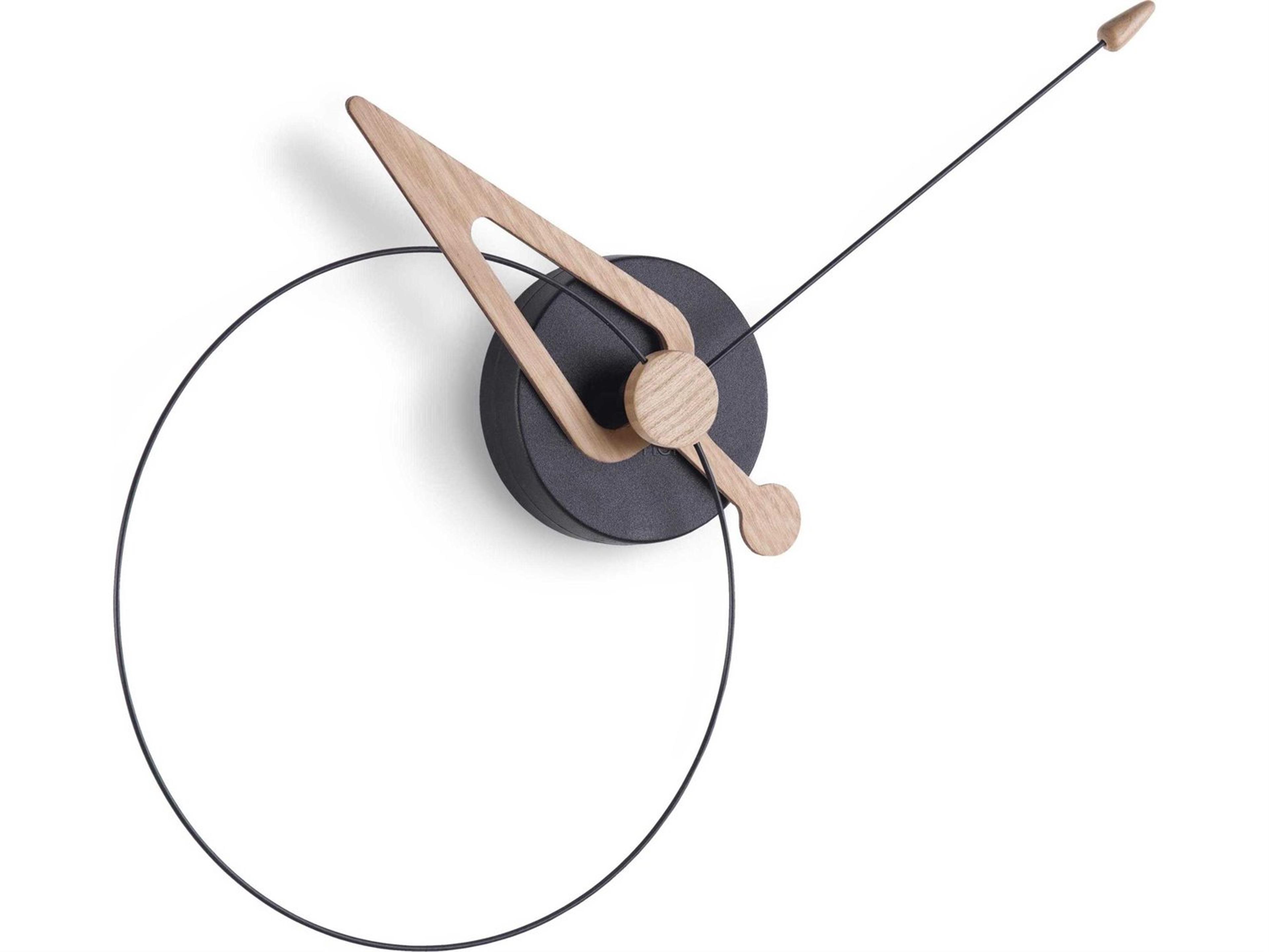 Nomon Pico Black Oak Wall Clock