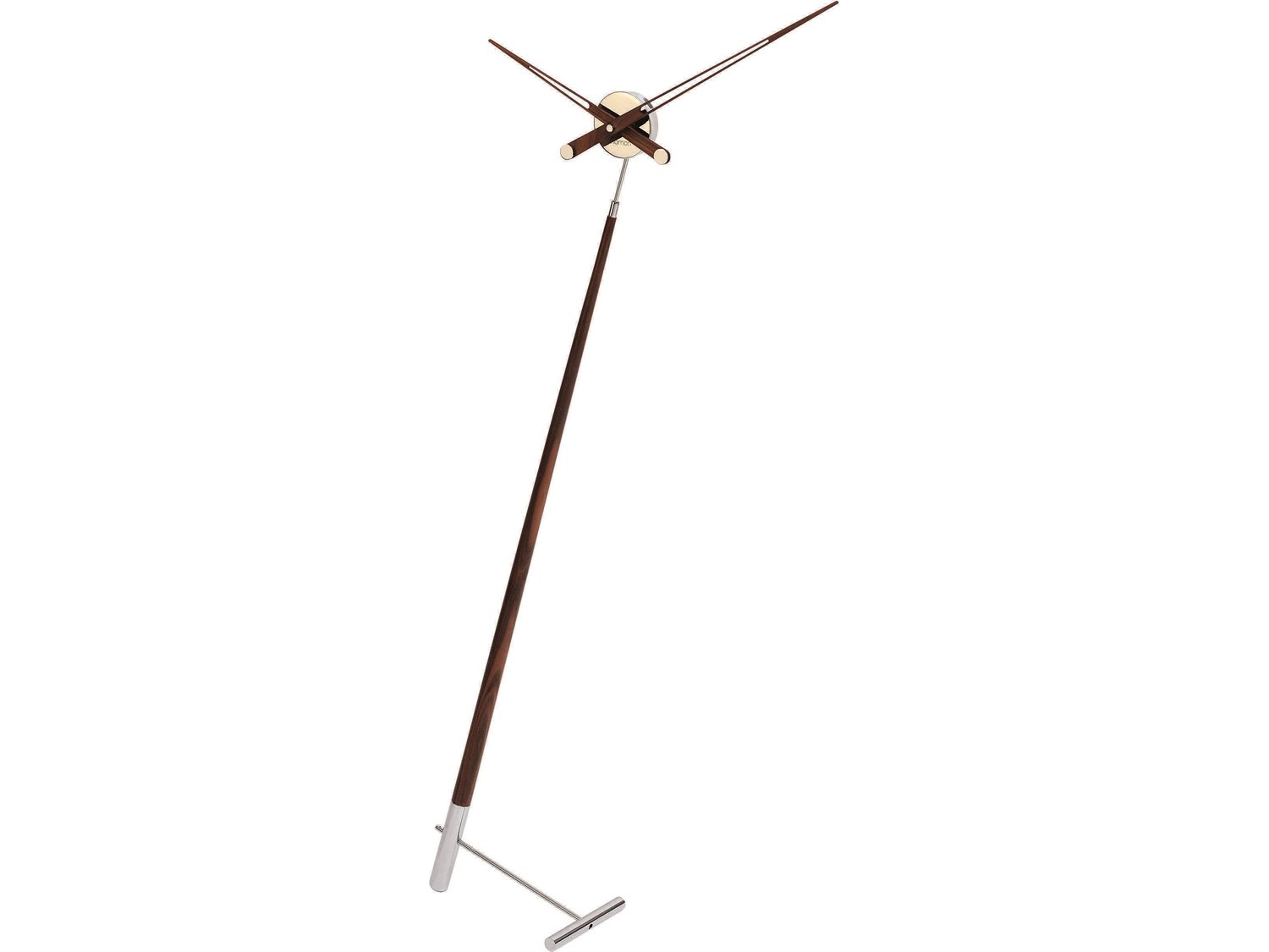 Pisa Chrome Walnut Clock