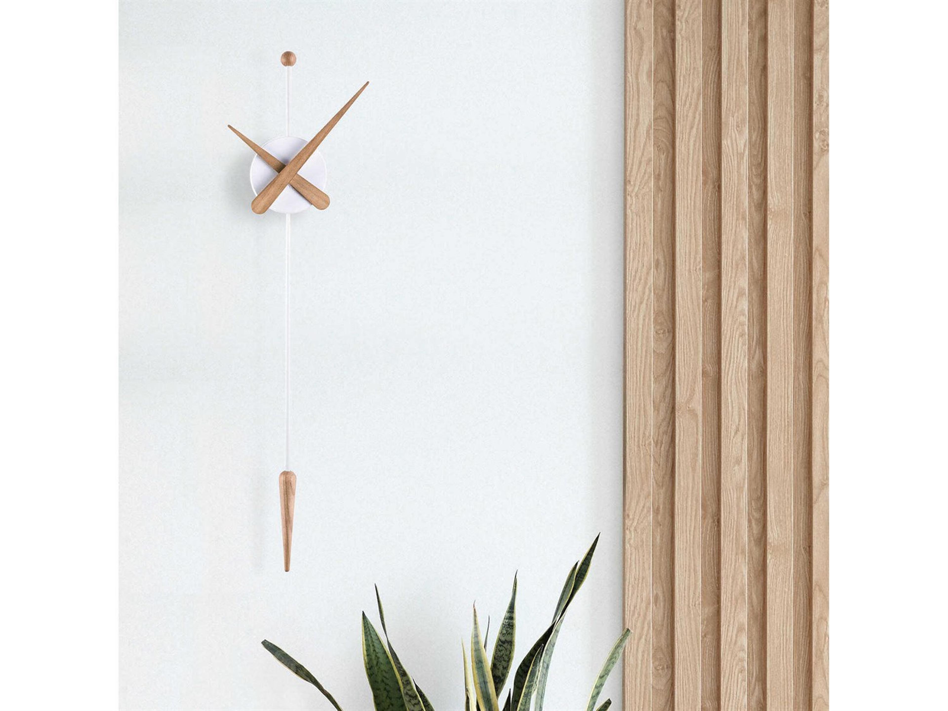 Nomon Punta White Oak Wall Clock