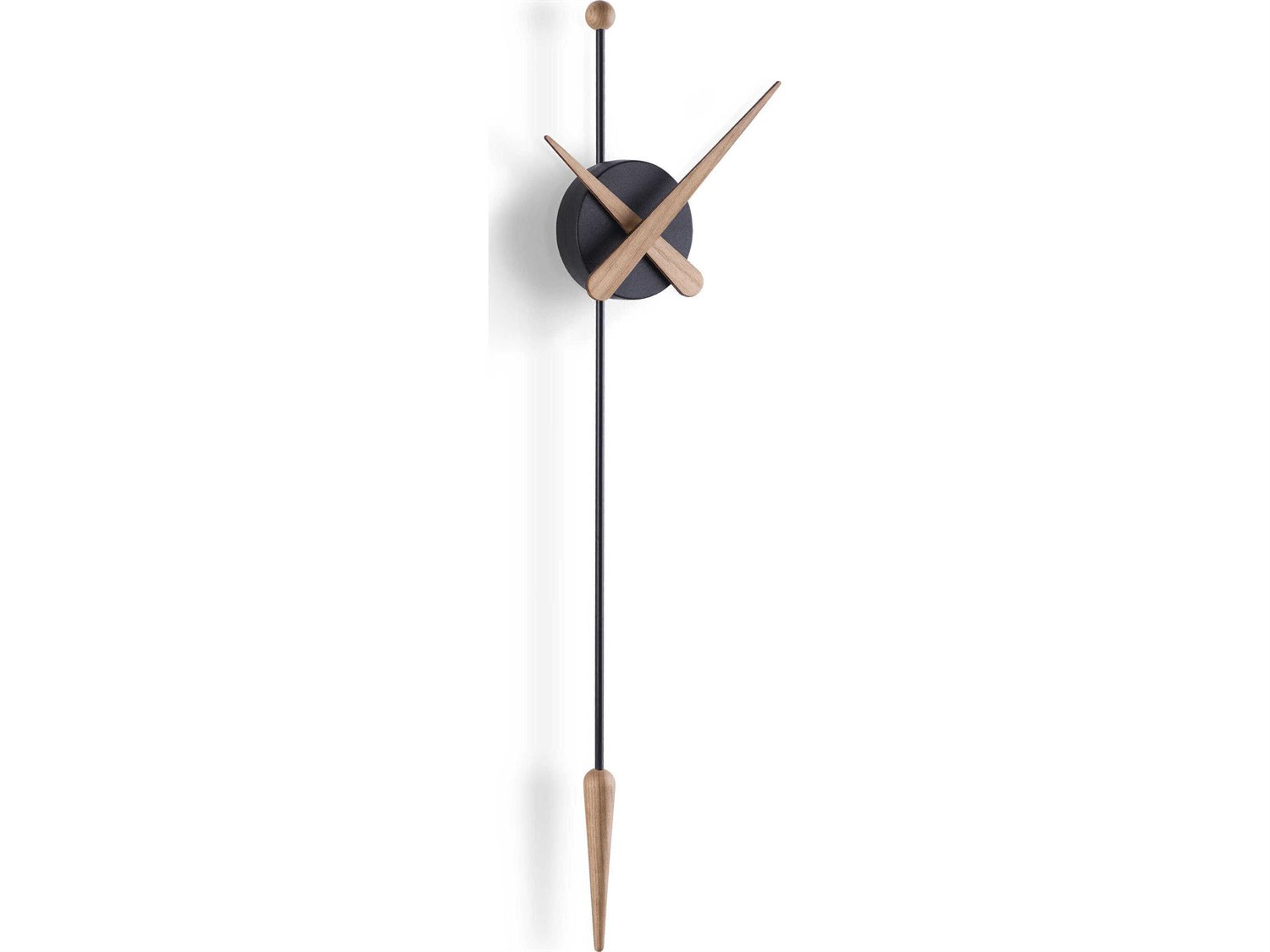 Nomon Punta Black Oak Wall Clock