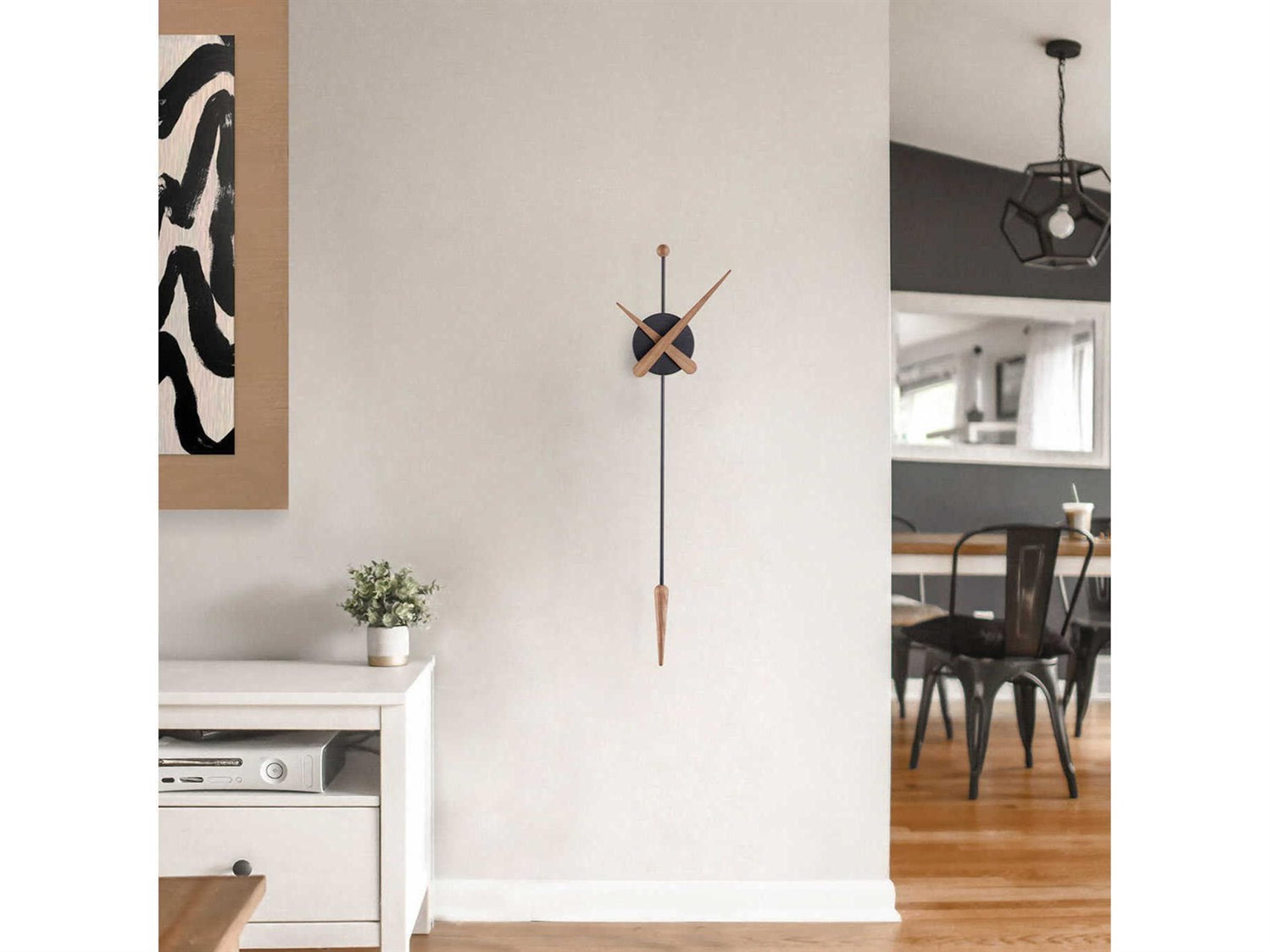 Nomon Punta Black Oak Wall Clock