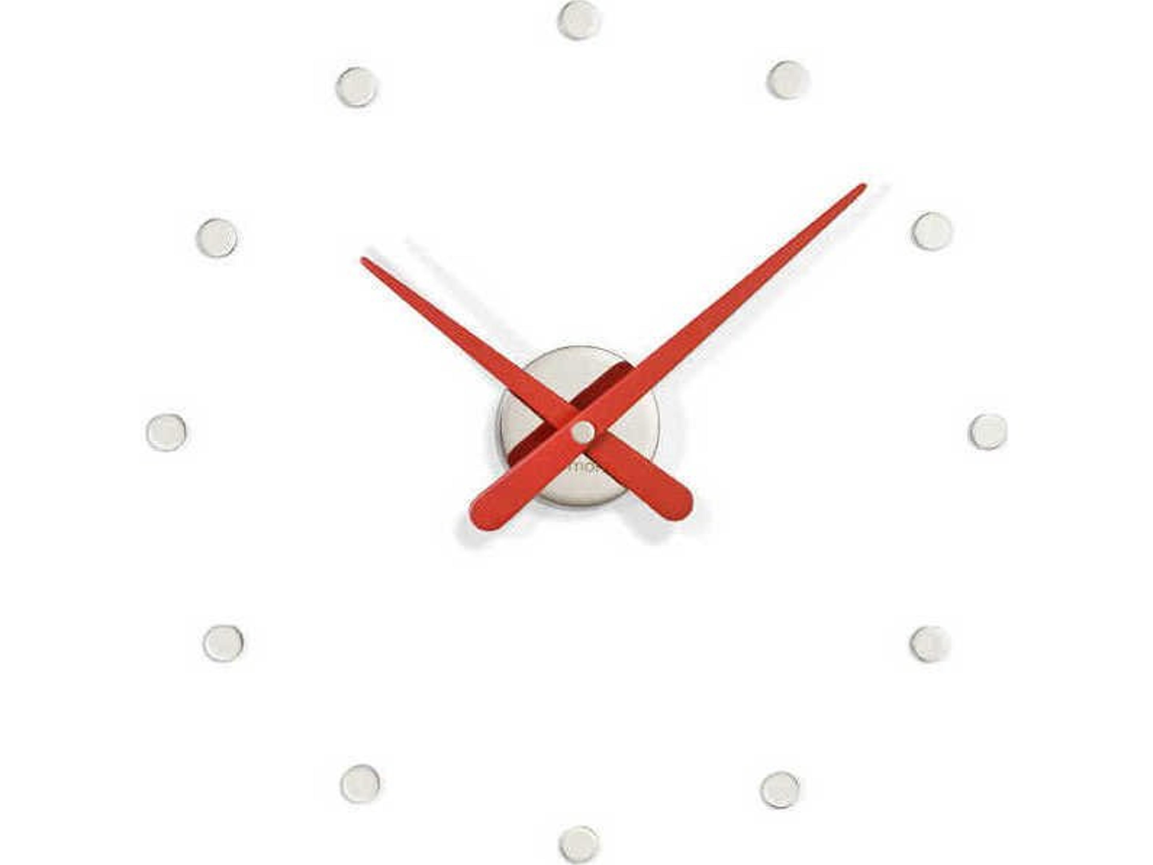 Nomon Rodon Mini Chrome Red Wall Clock