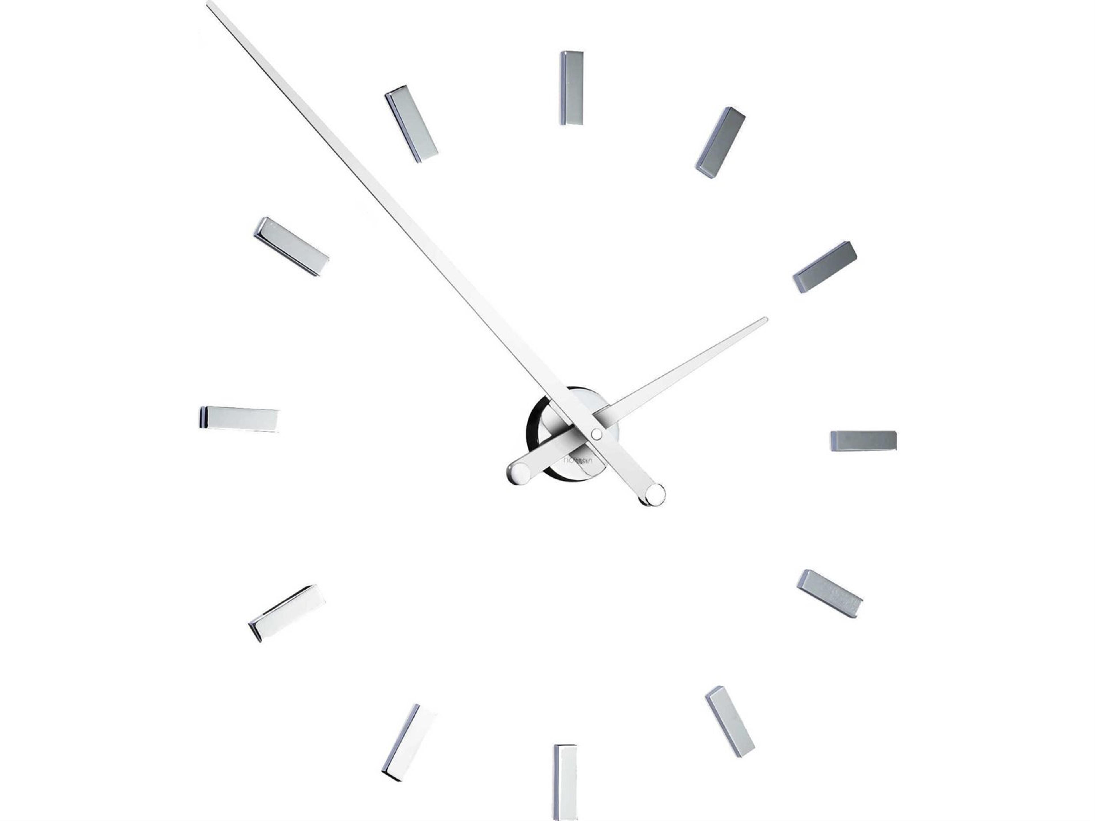 Tacon Chrome White Wall Clock