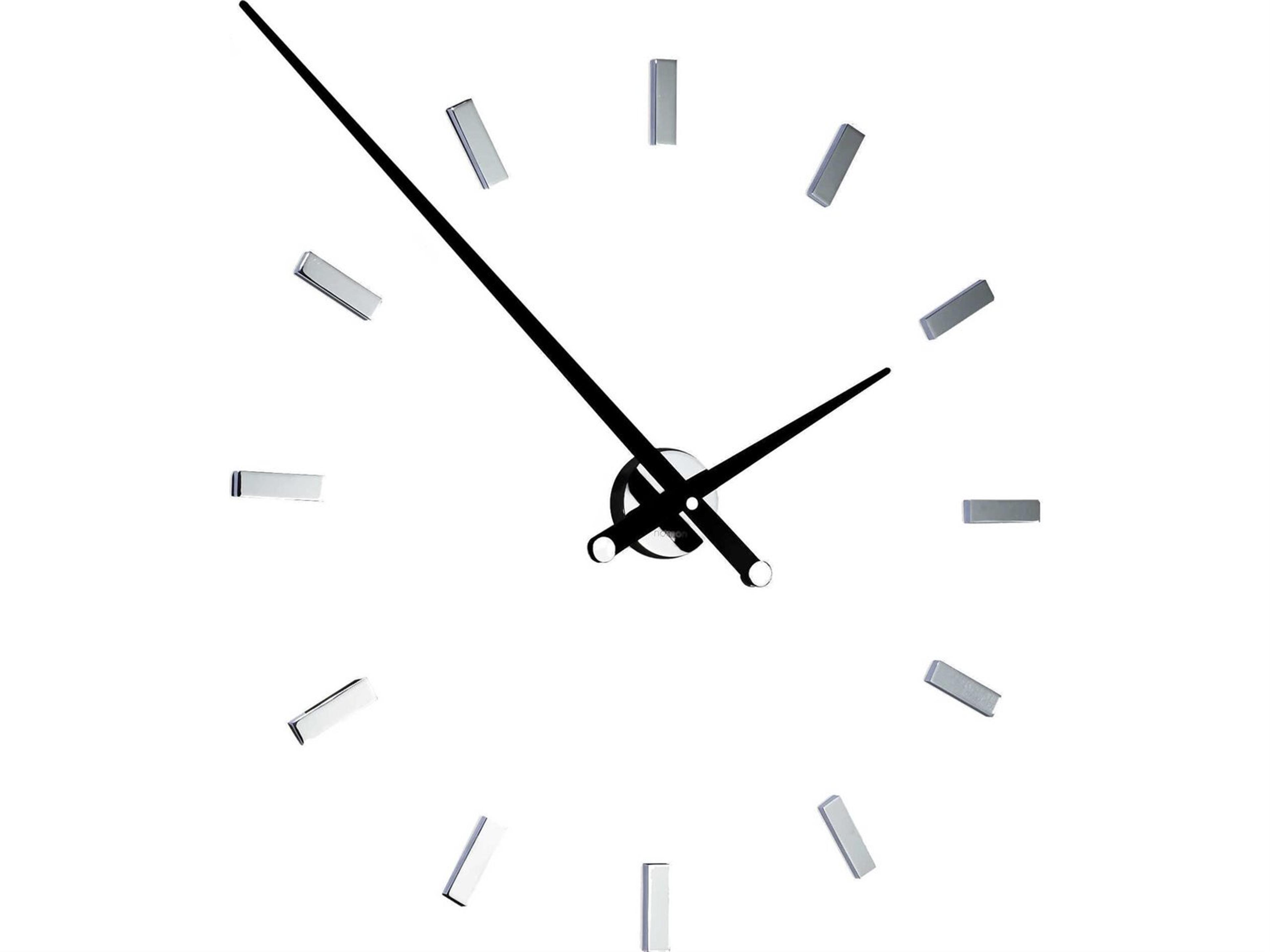 Tacon Chrome Black Wall Clock