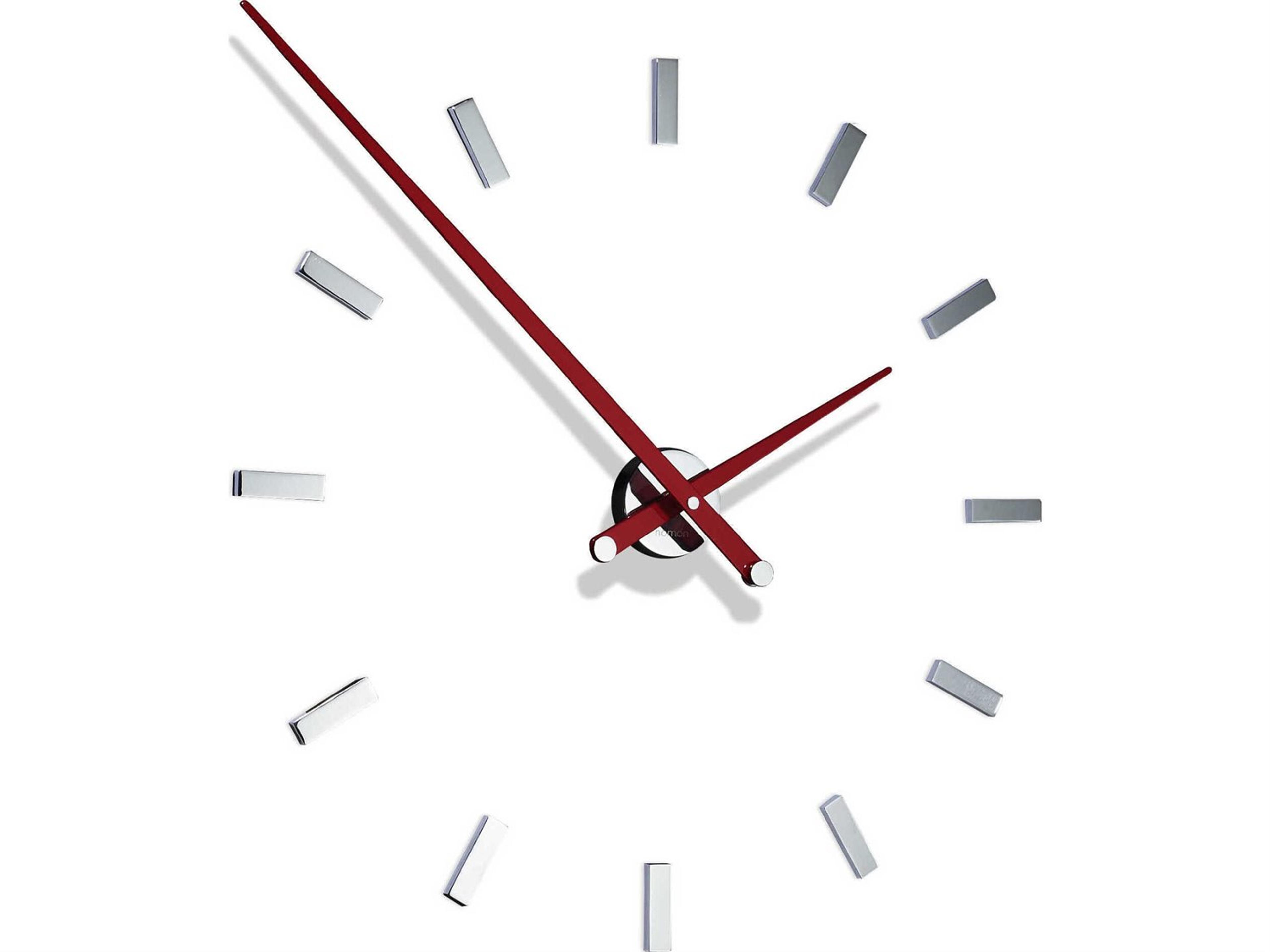 Tacon Chrome Red Wall Clock