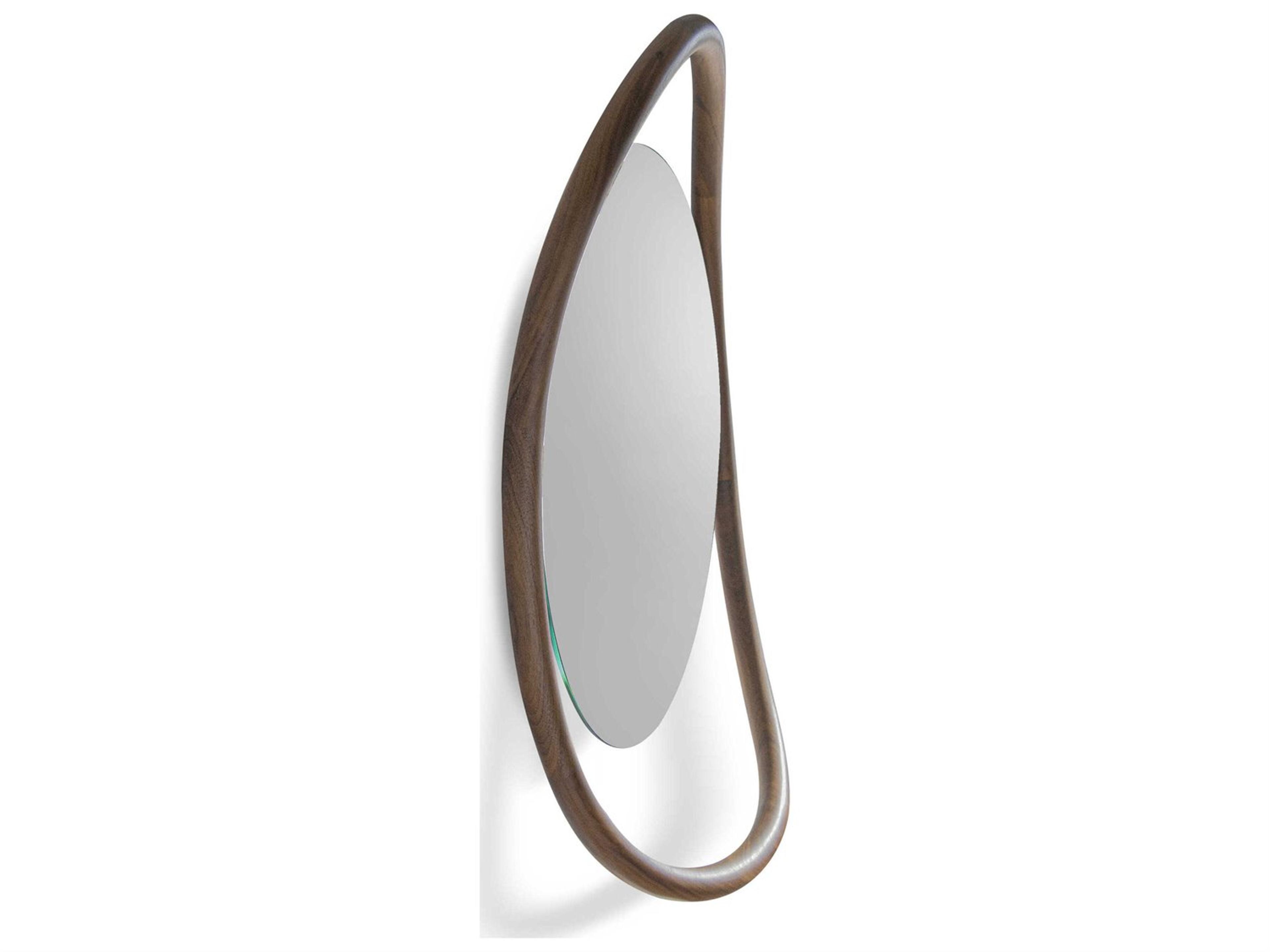 Nomon Unut Walnut Round Wall Mirror