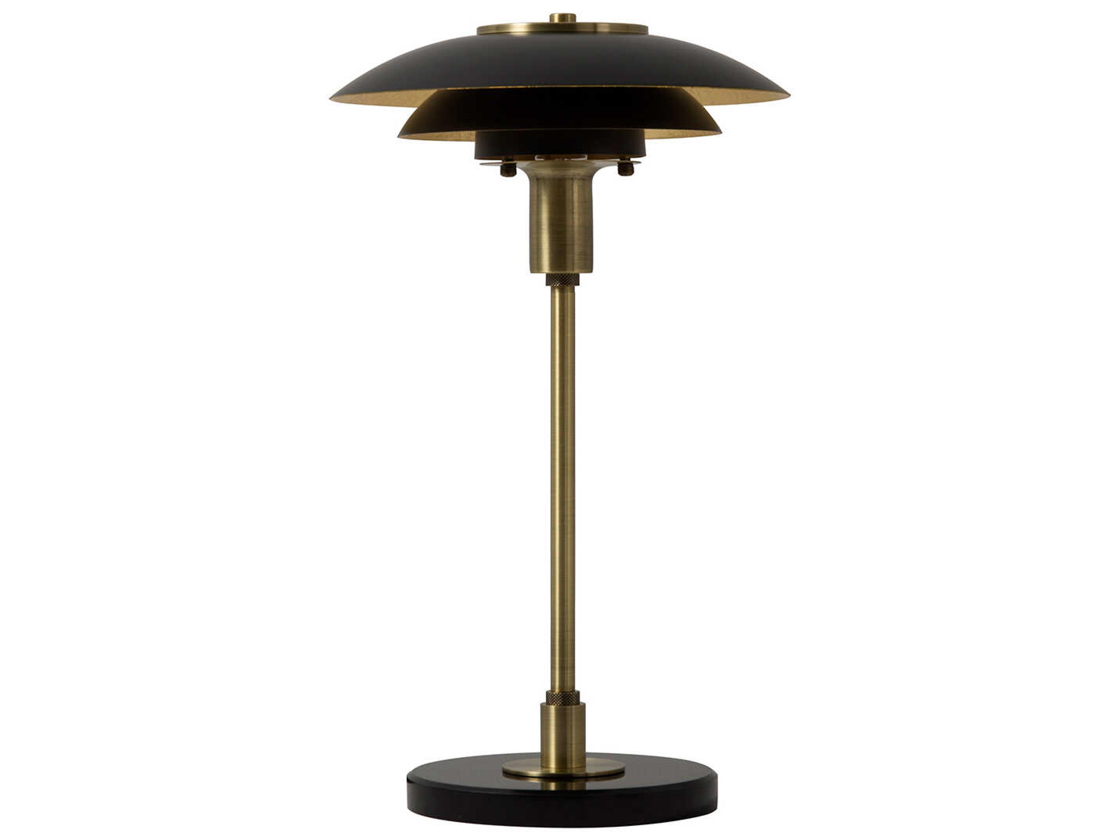 Nova Rancho Mirage Matte Black Weathered Brass Steel Buffet Lamp