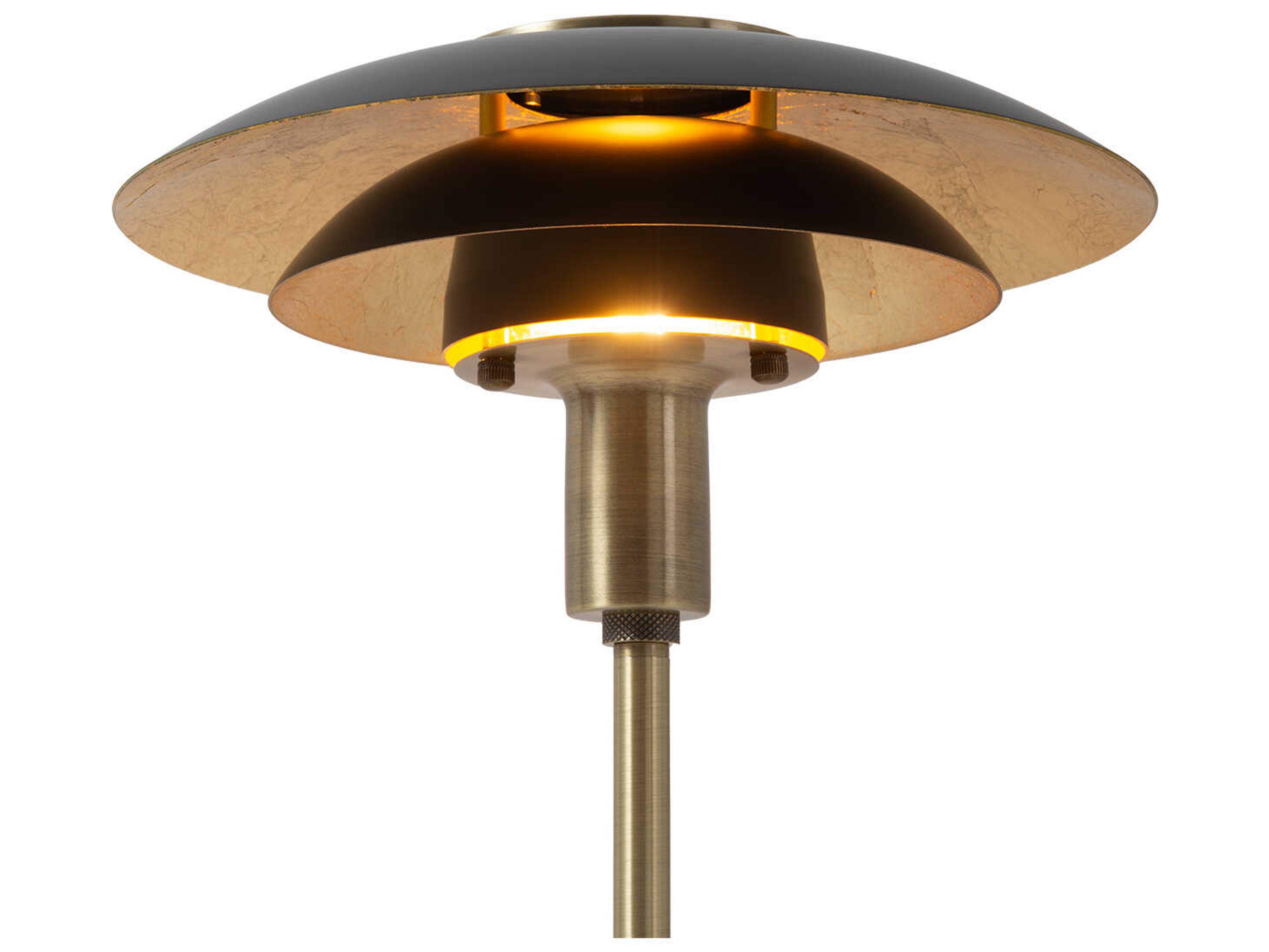 Nova Rancho Mirage Matte Black Weathered Brass Steel Buffet Lamp