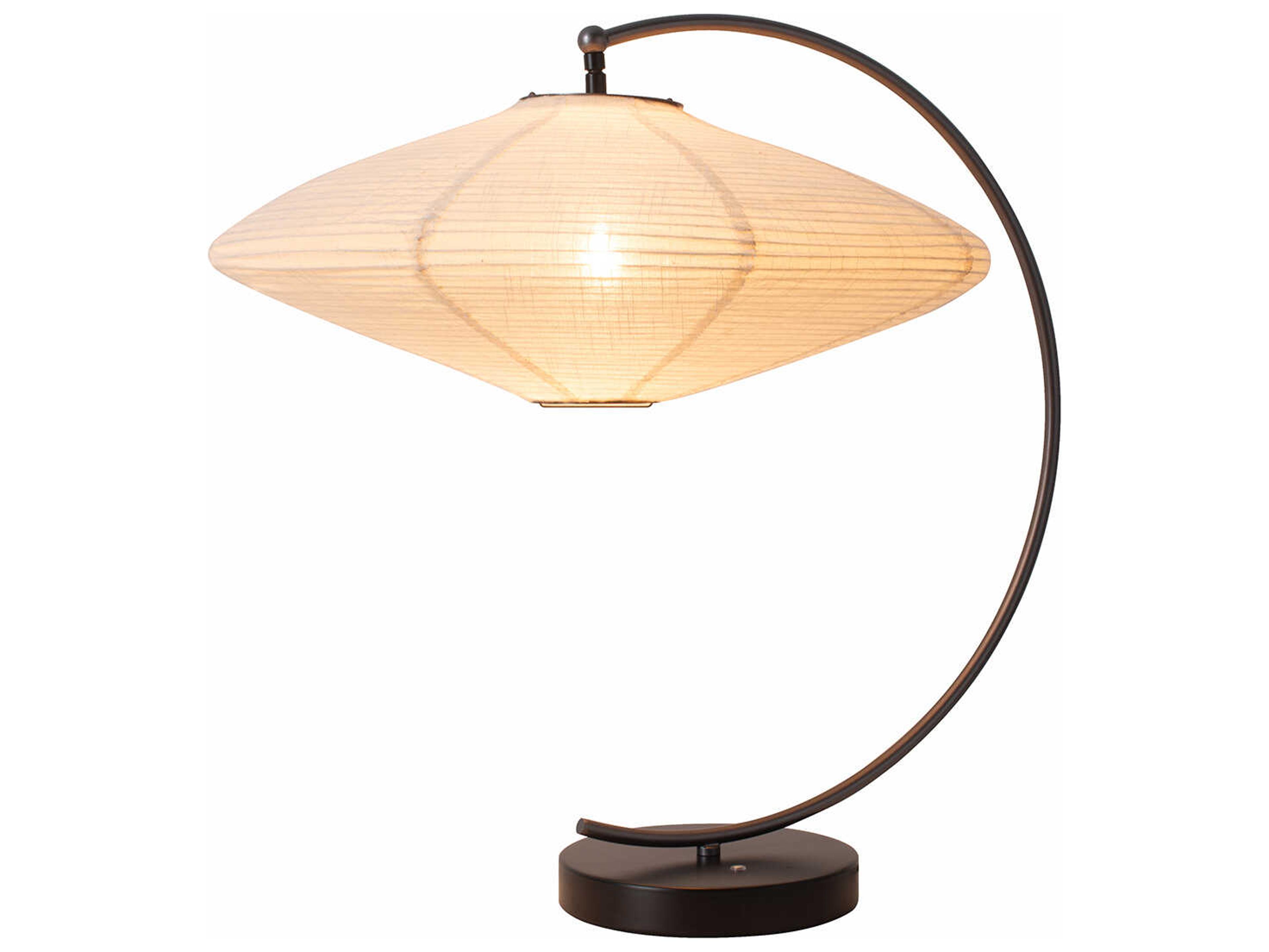 Roswell Matte Black White Linen Buffet Lamp