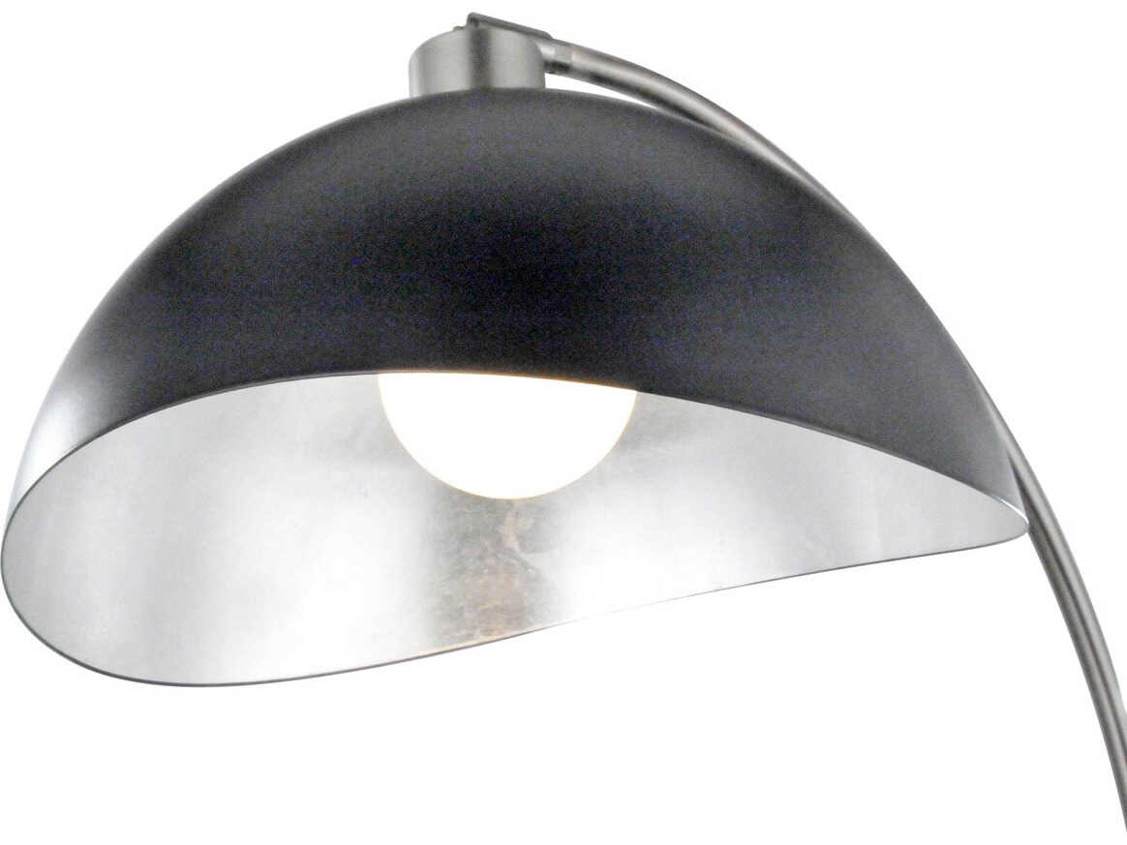 Nova Luna Bella Antique Nickel Black Steel Desk Lamp