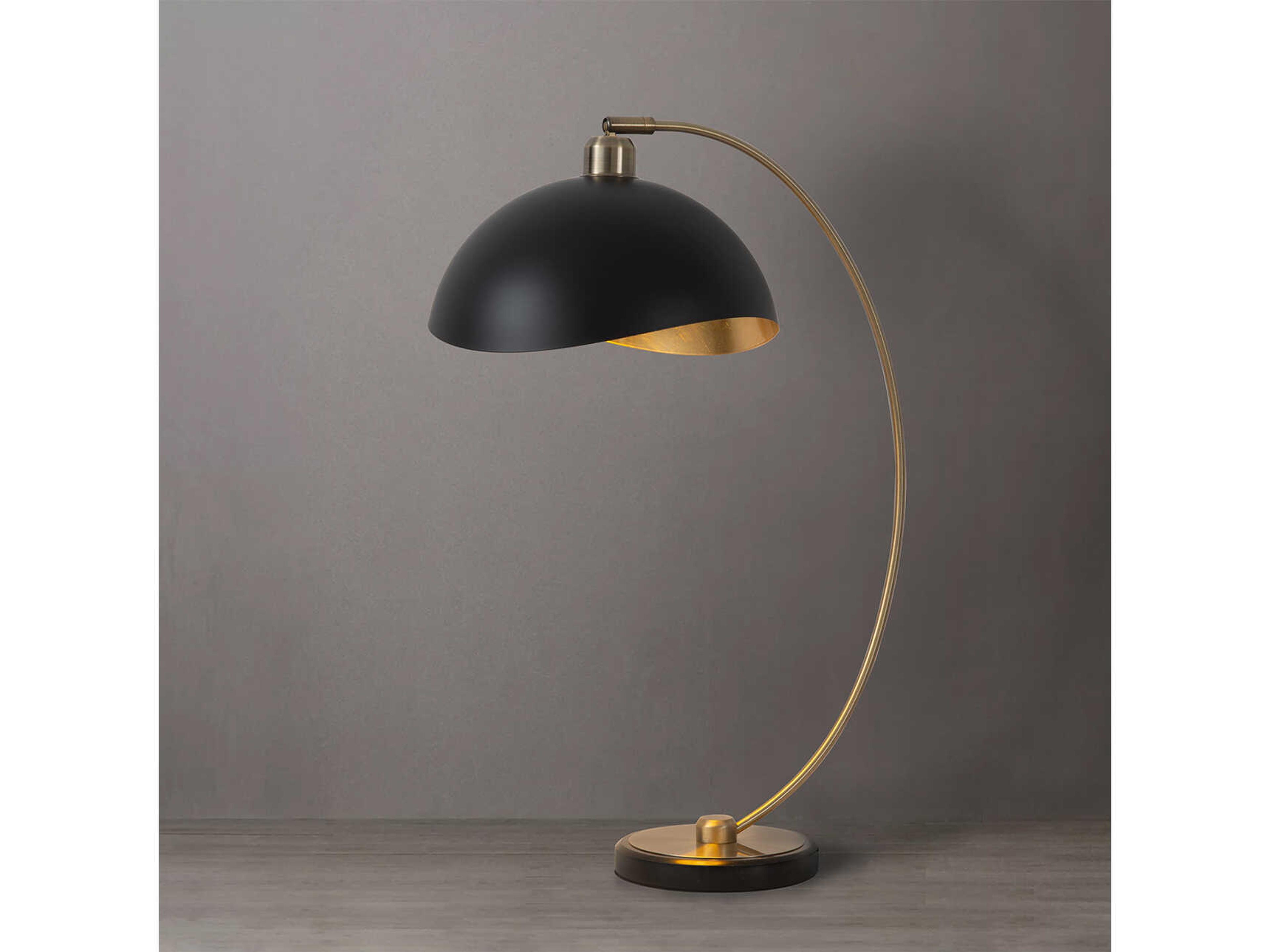 Nova Luna Bella Weathered Brass Steel Desk Lamp