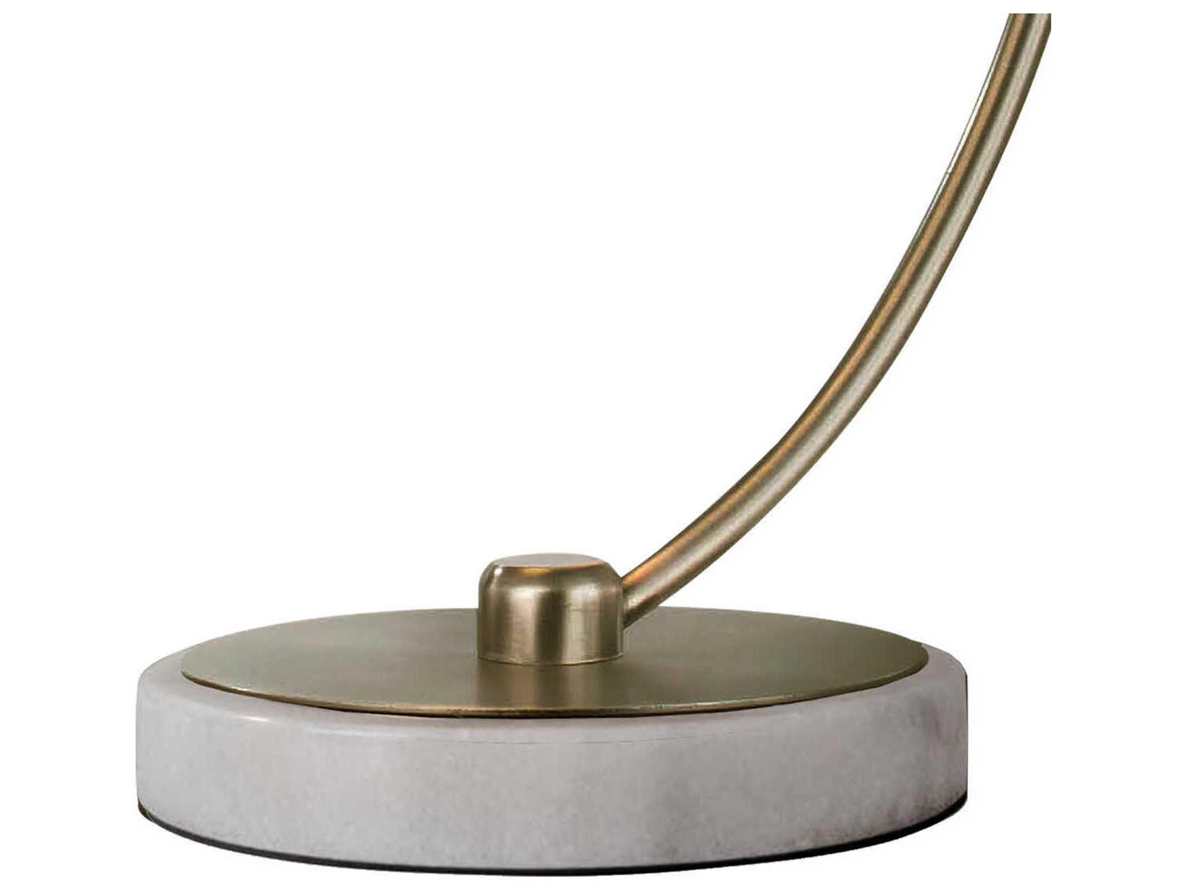 Nova Luna Bella Weathered Brass White Steel Desk Lamp