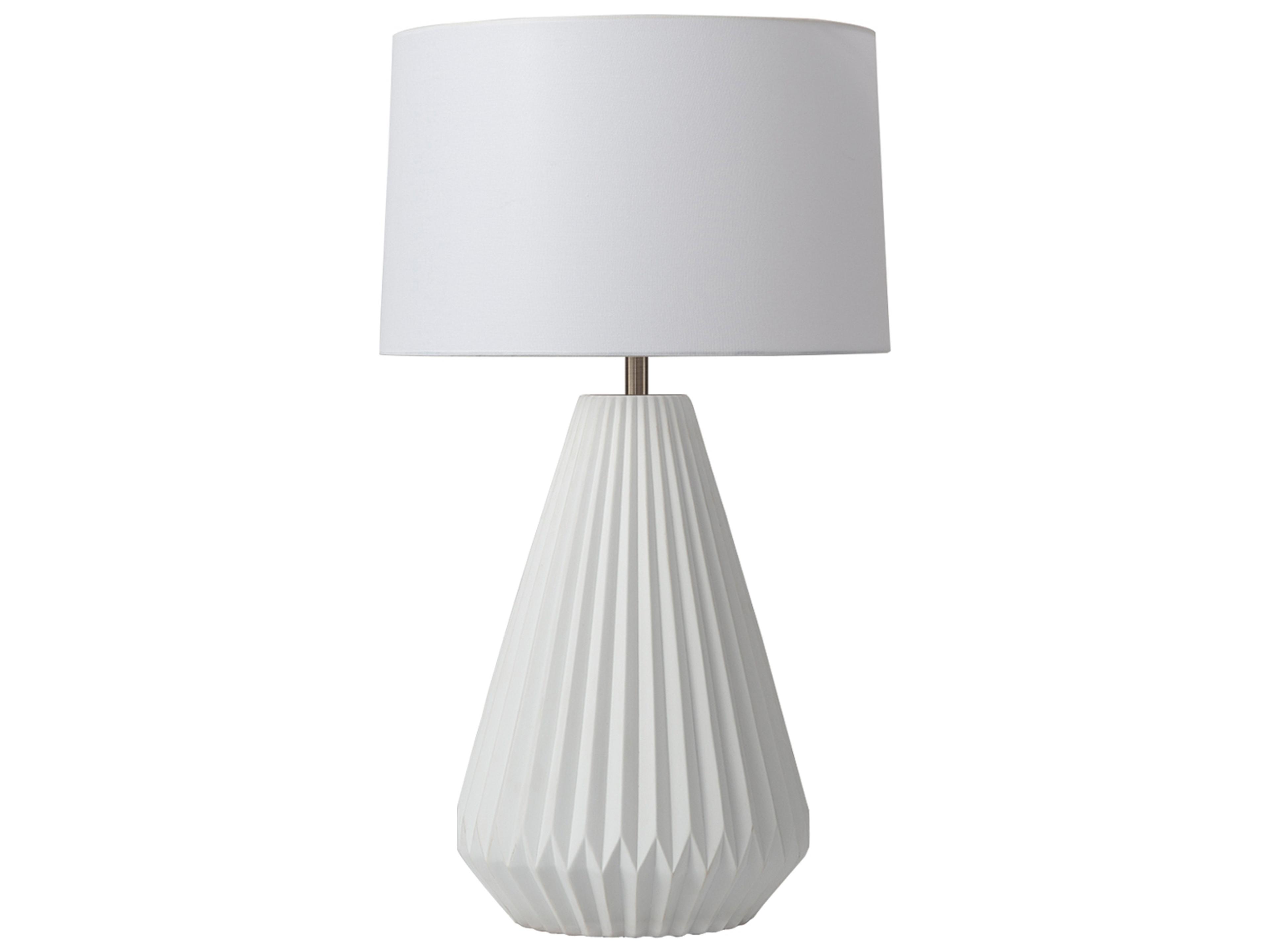 Nova Bone Porcelain Santa Clara Weathered Brass Walnut White Buffet Lamp