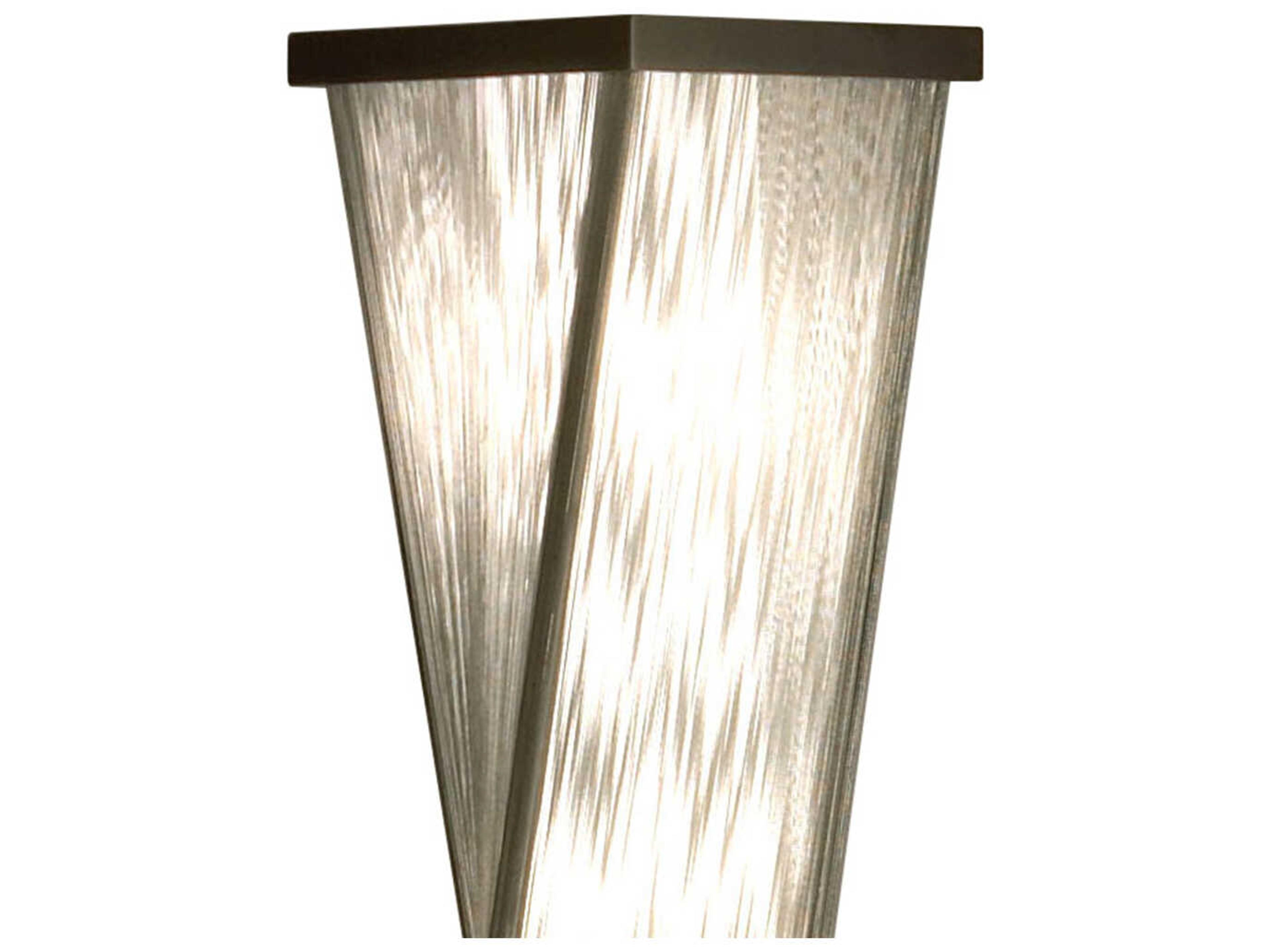 Nova Torque Espresso Satin Nickel Silver Fabric String Brown Floor Lamp