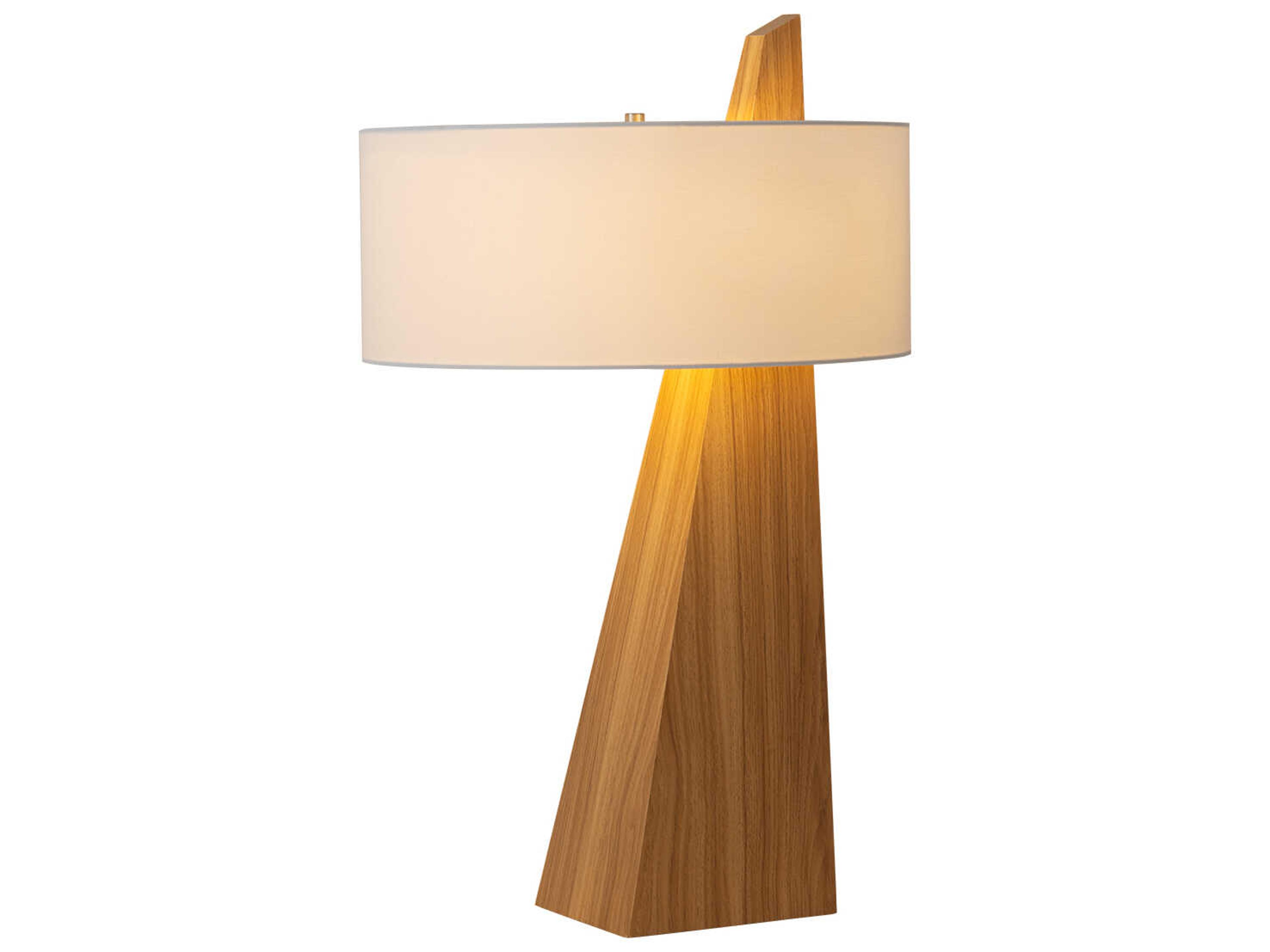 of California Obelisk Table Lamp Natural Ash Geometric