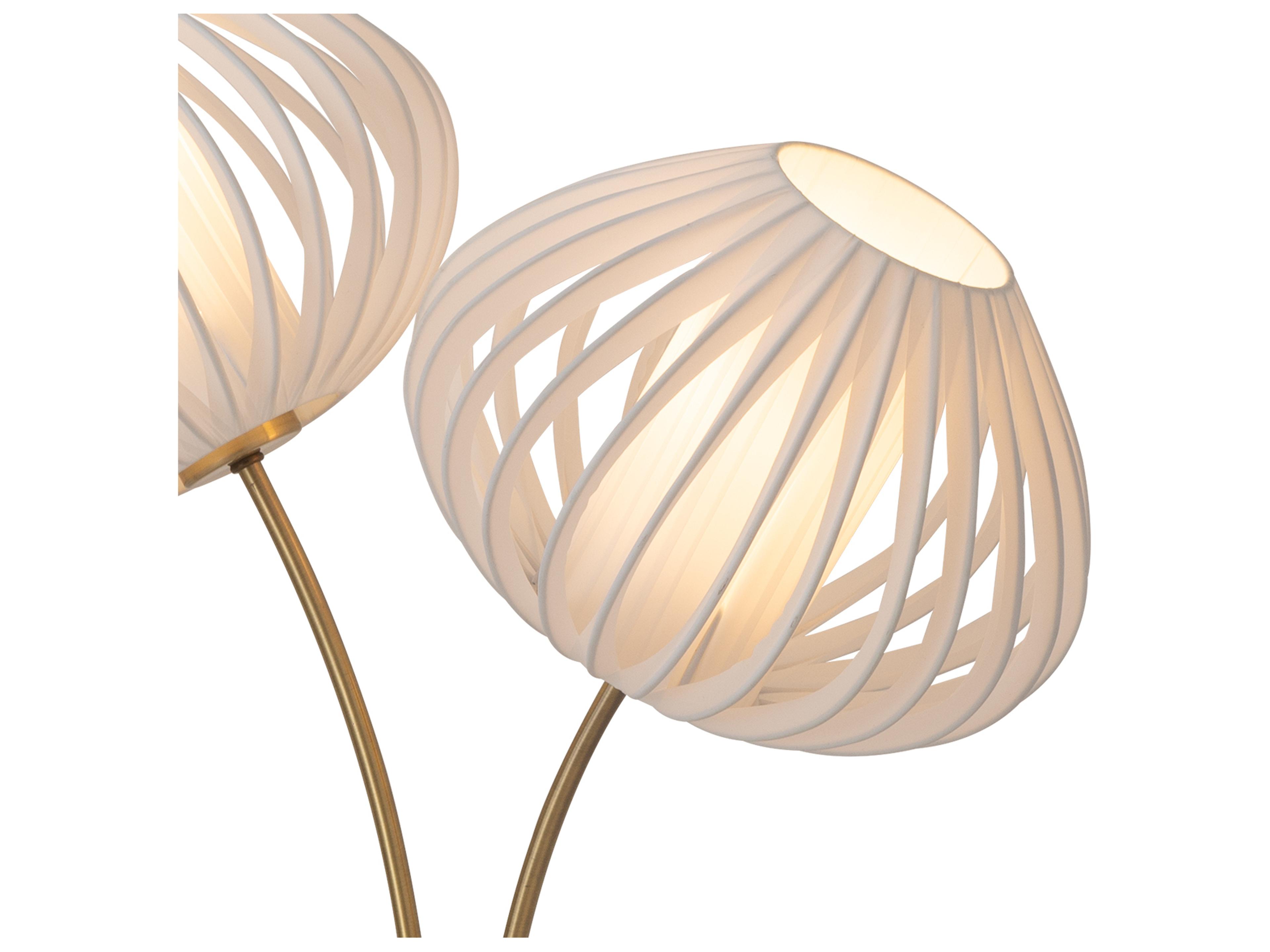 Nova Bloom Weathered Brass Buffet Lamp