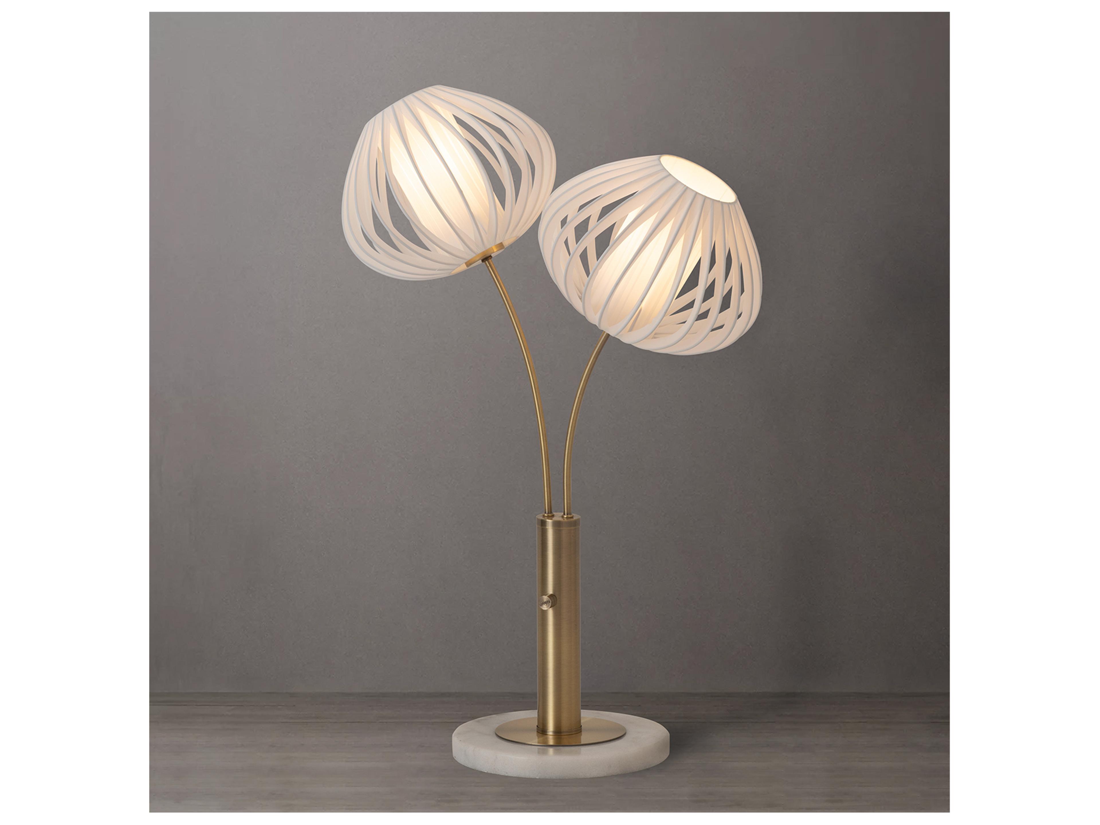 Nova Bloom Weathered Brass Buffet Lamp