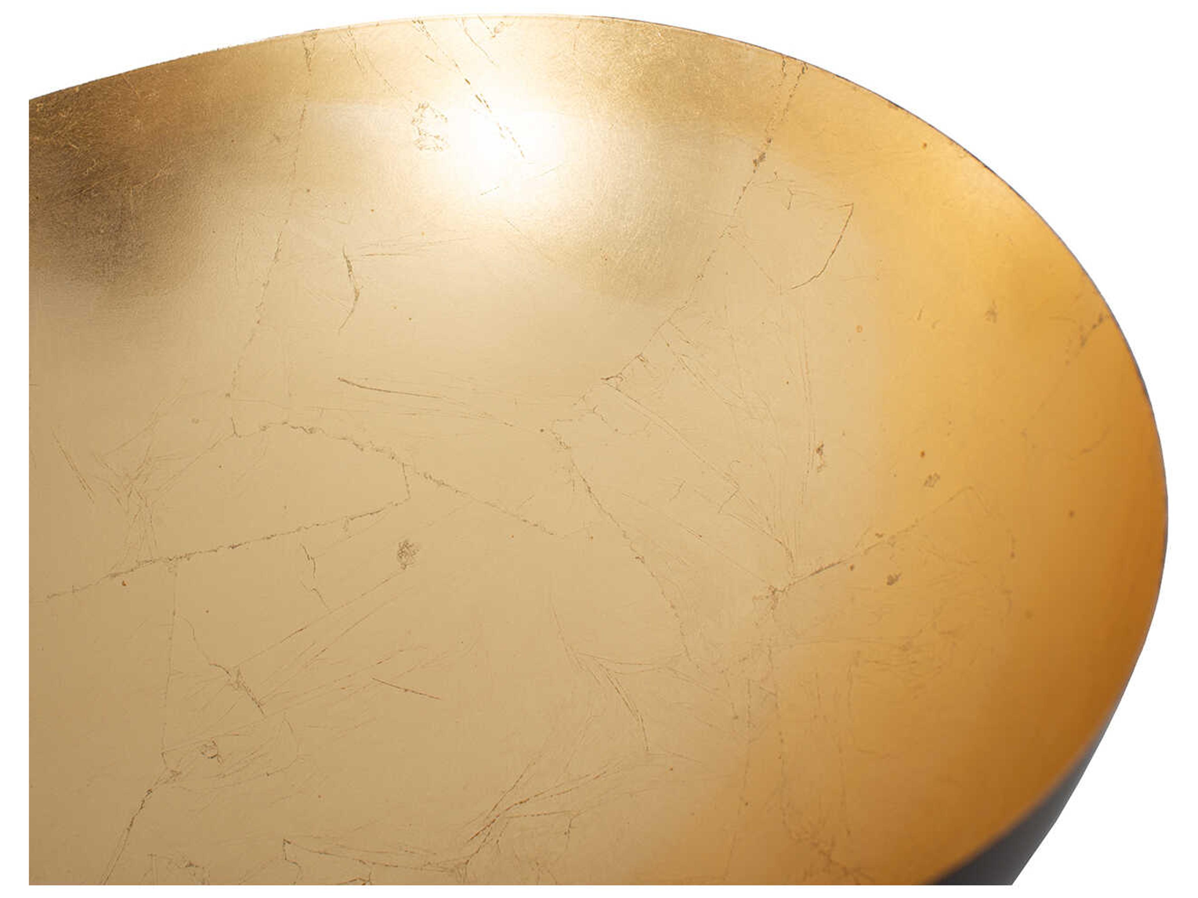 Nova Luna Bella Weathered Brass Gold Leaf Steel Black Floor Lamp