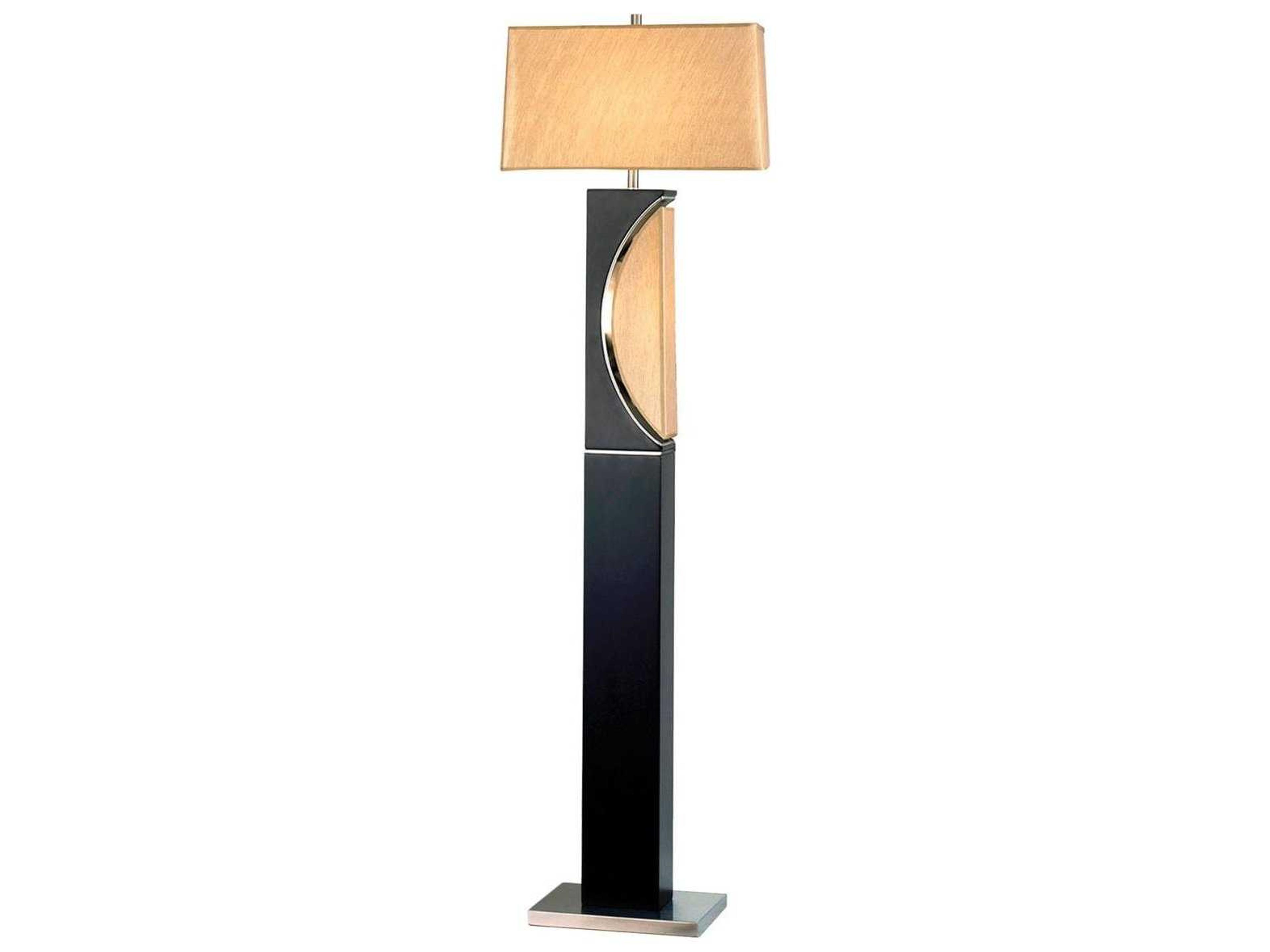 Half Moon Transitional Floor Lamp Dark Brown
