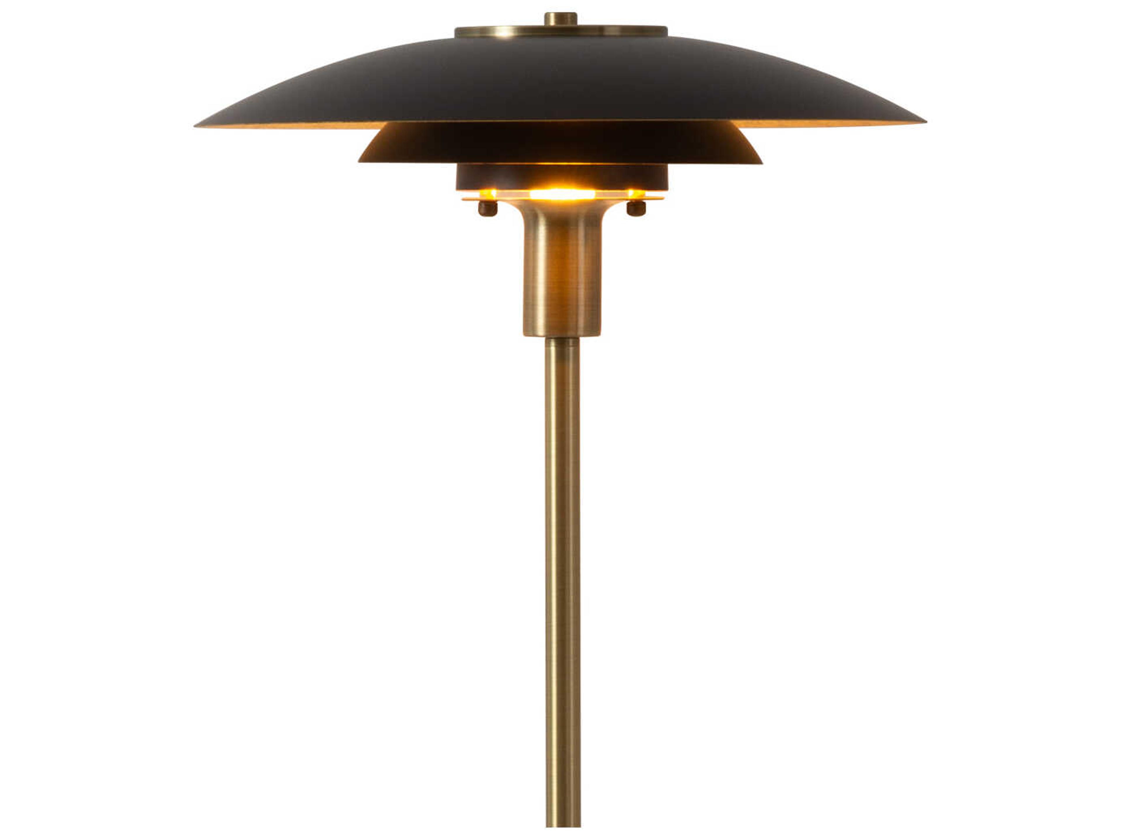 Nova Rancho Mirage Matte Black Weathered Brass Steel Floor Lamp
