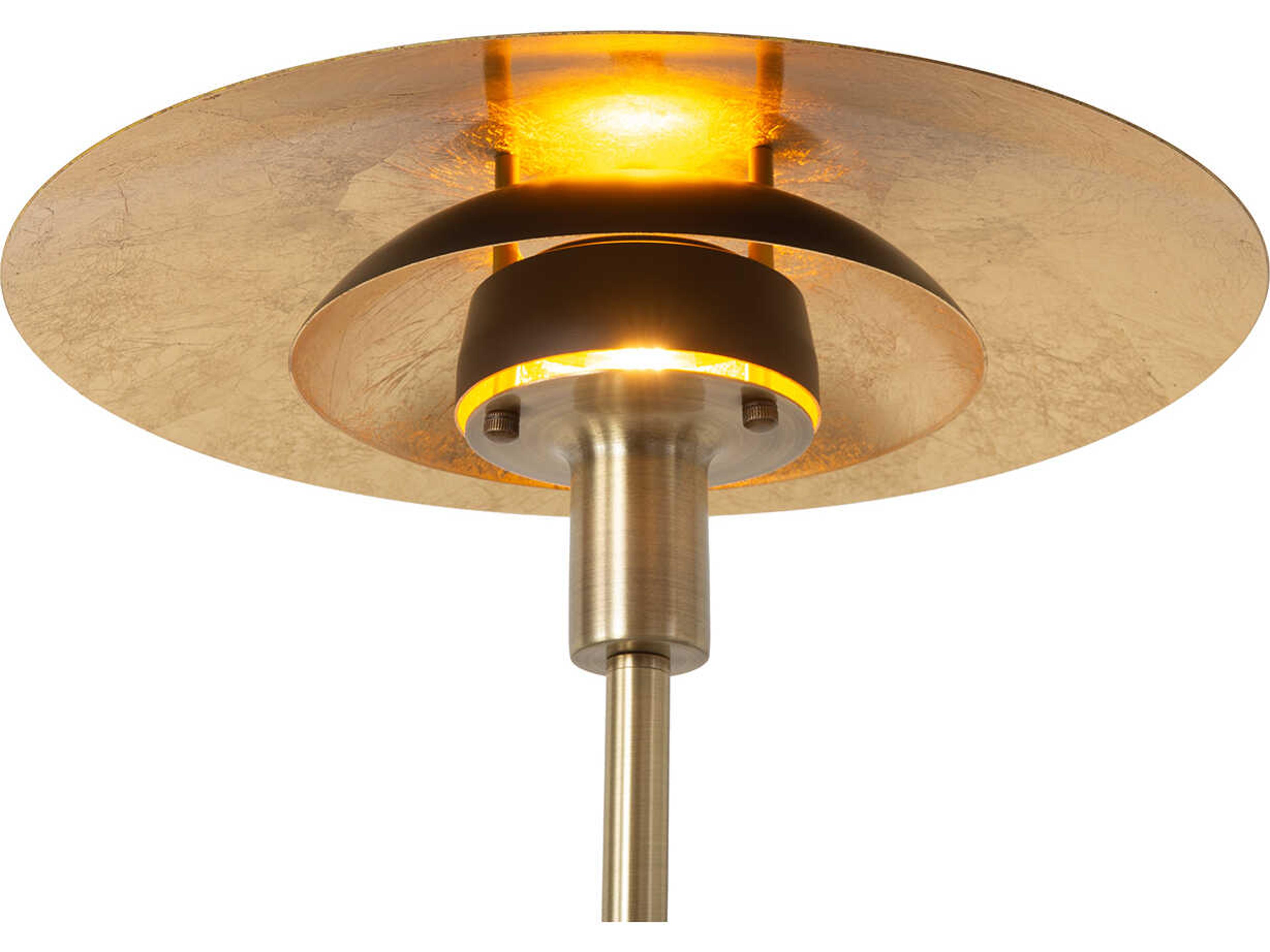 Nova Rancho Mirage Matte Black Weathered Brass Steel Floor Lamp