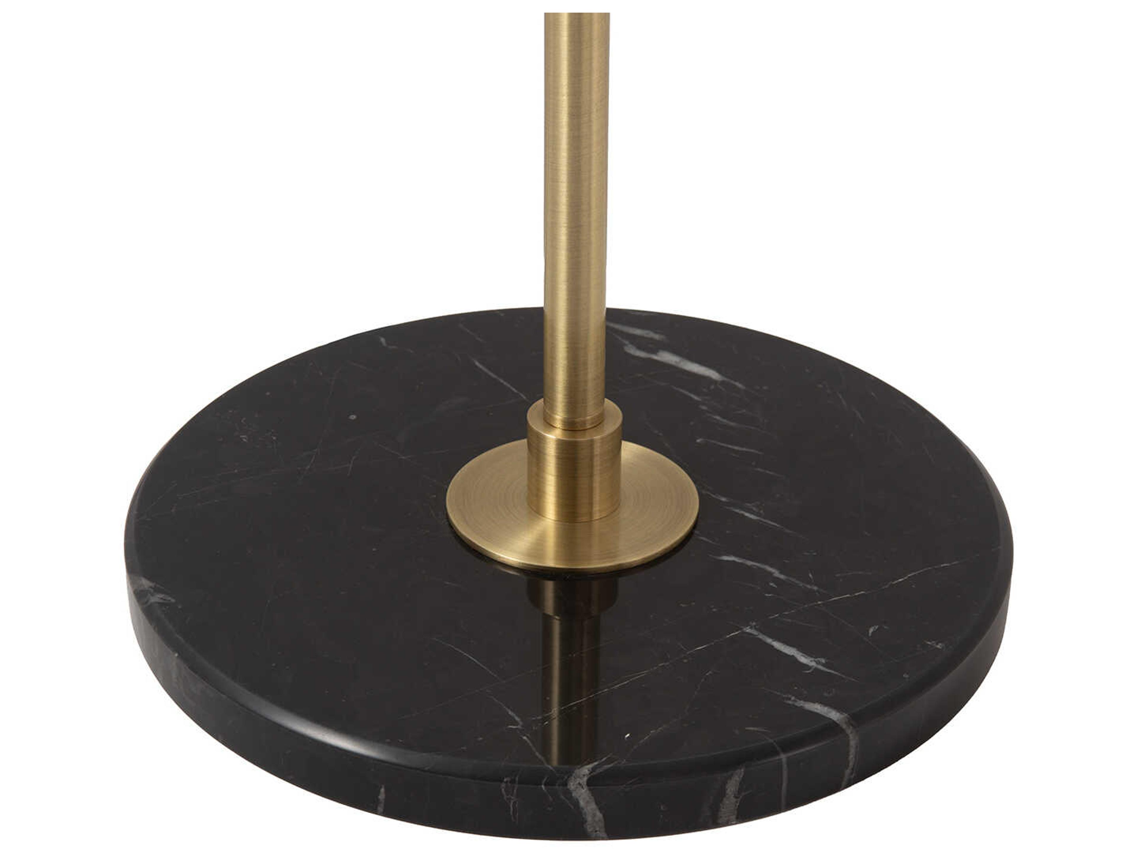 Nova Rancho Mirage Matte Black Weathered Brass Steel Floor Lamp