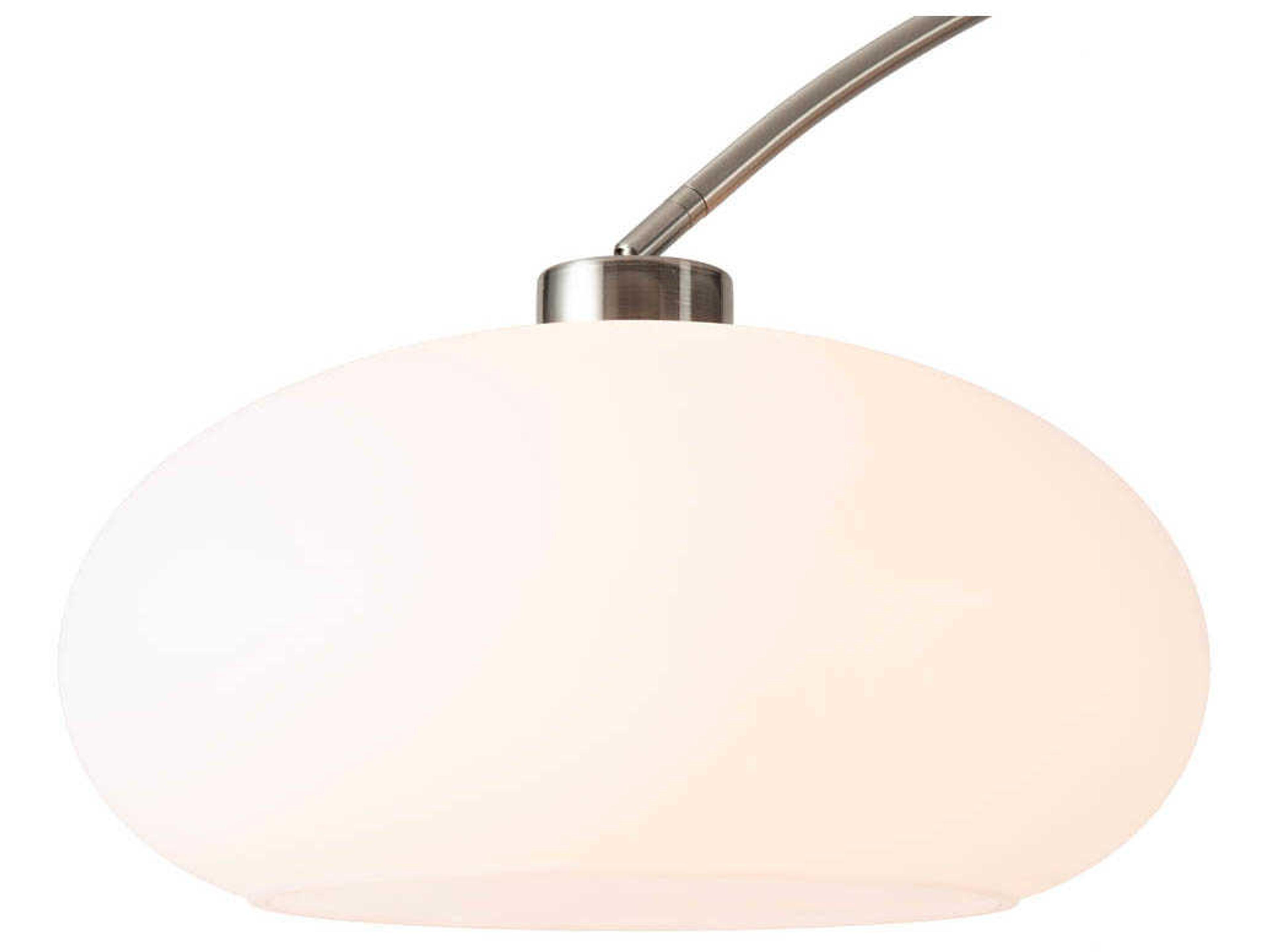 Nova Historical Re-Issue Morelli Satin Nickel Matte Black White Lucite Floor Lamp