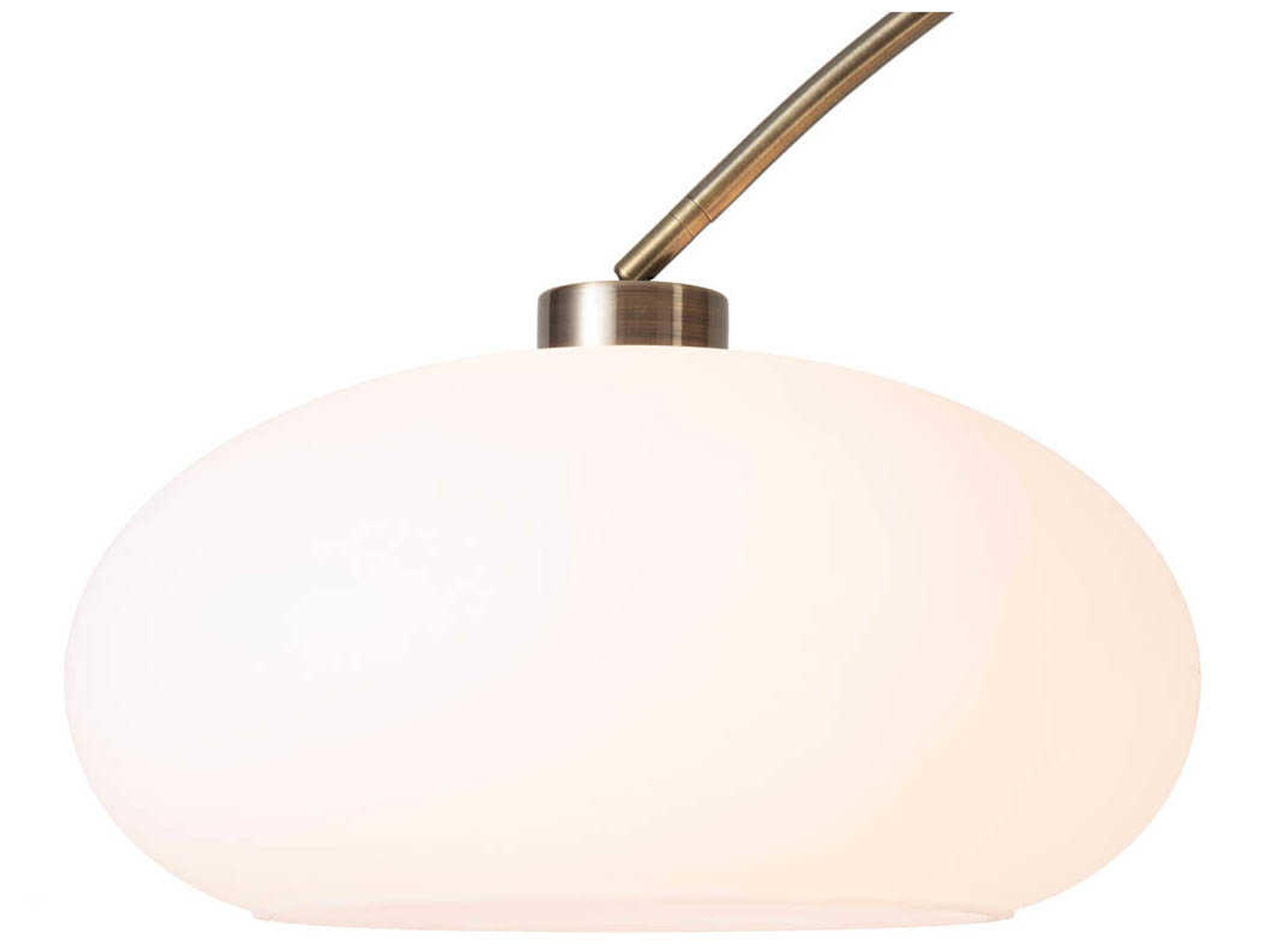 Nova Historical Re-Issue Morelli Weathered Brass Walnut White Lucite Floor Lamp