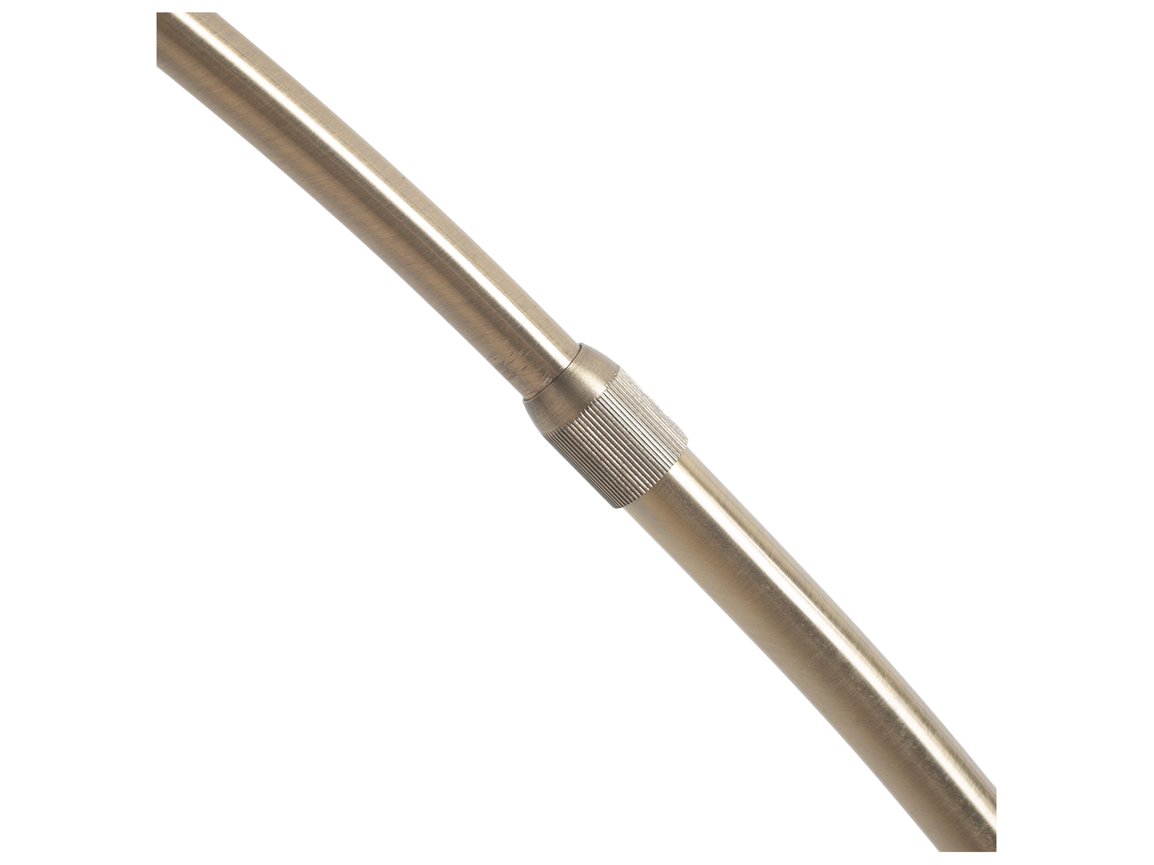 Nova Taper Walnut Wood Weathered Brass White Cotton Linen Brown Floor Lamp