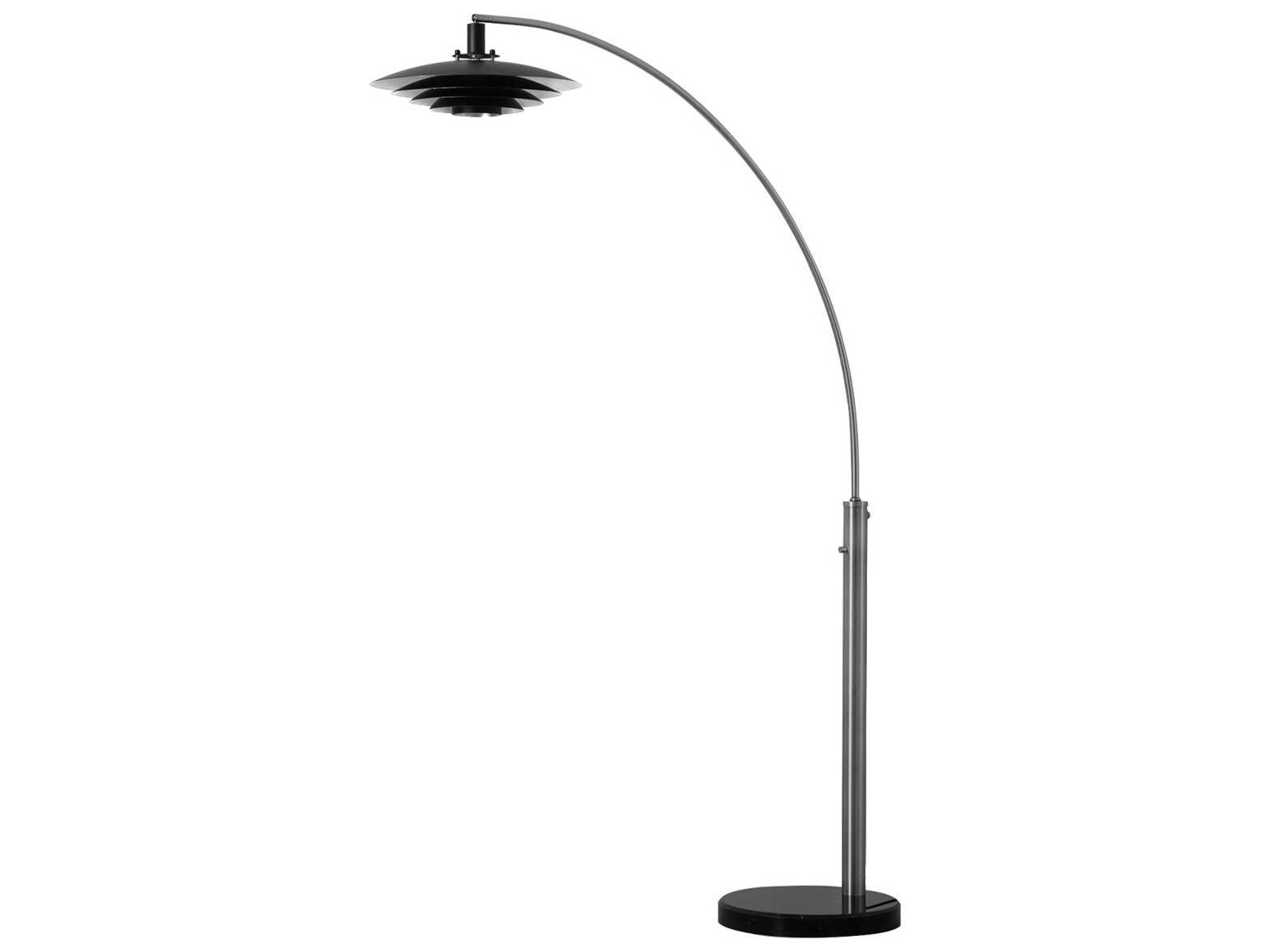 Nova Rancho Mirage Antique Nickel Matte Black Aluminum Floor Lamp