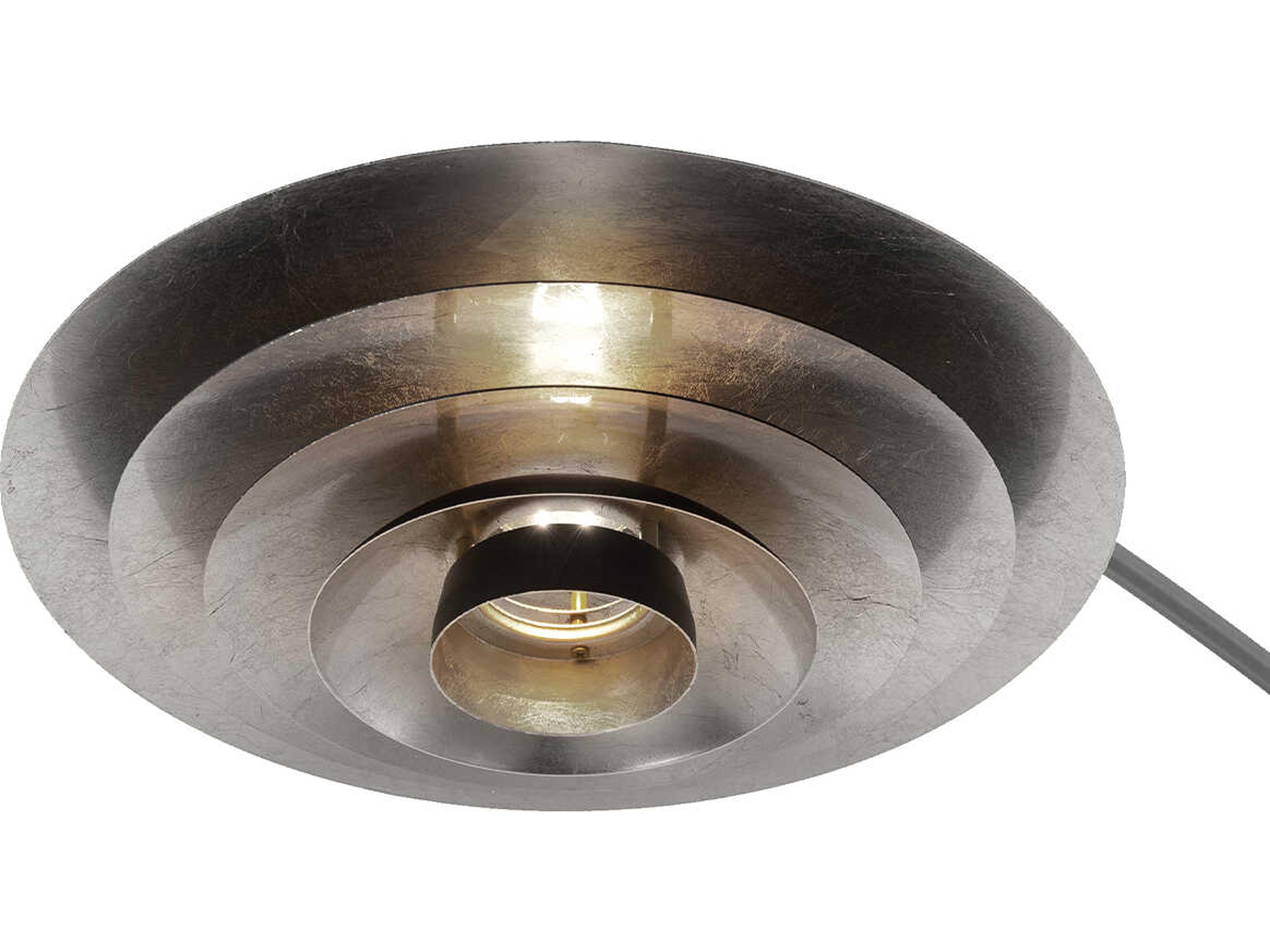 Nova Rancho Mirage Antique Nickel Matte Black Aluminum Floor Lamp