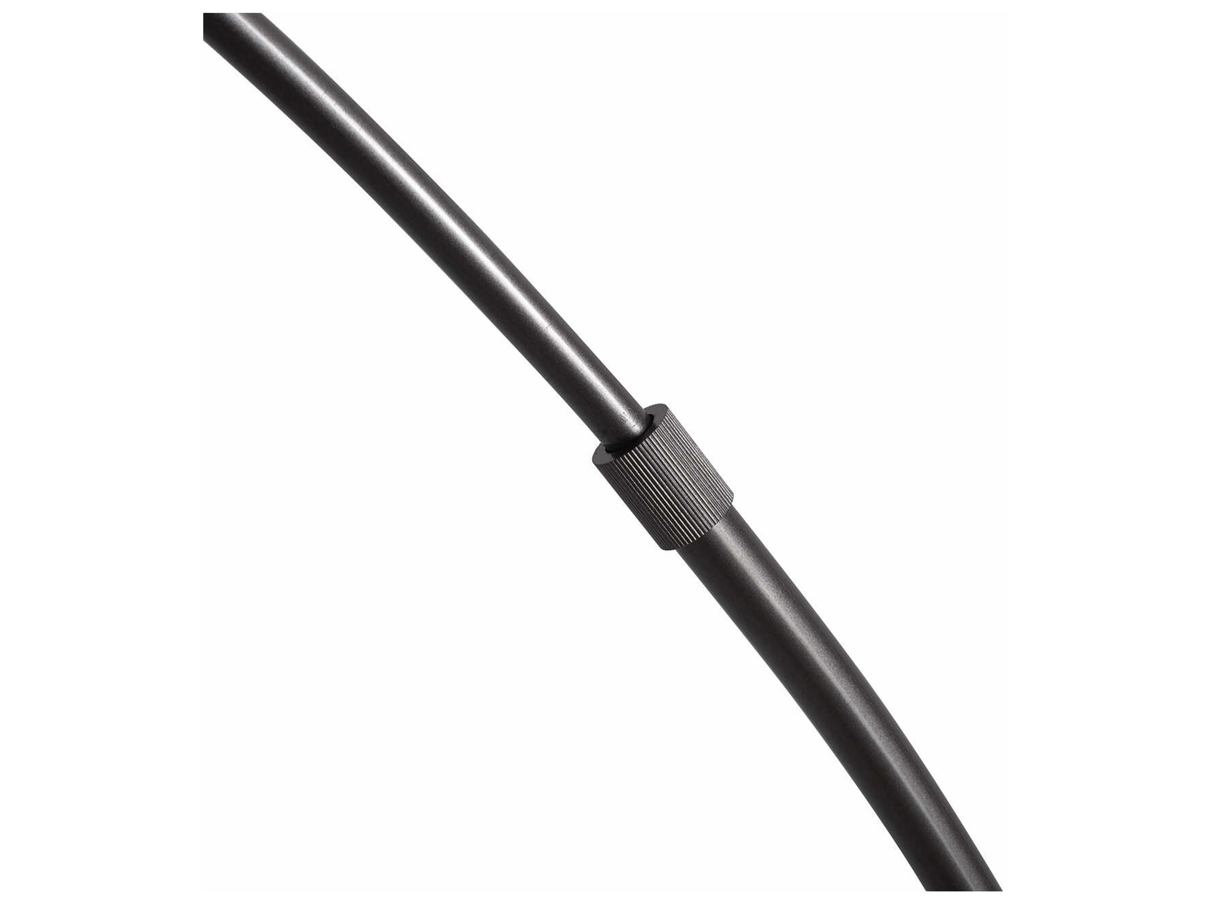 Nova Roswell Matte Black White Linen Floor Lamp