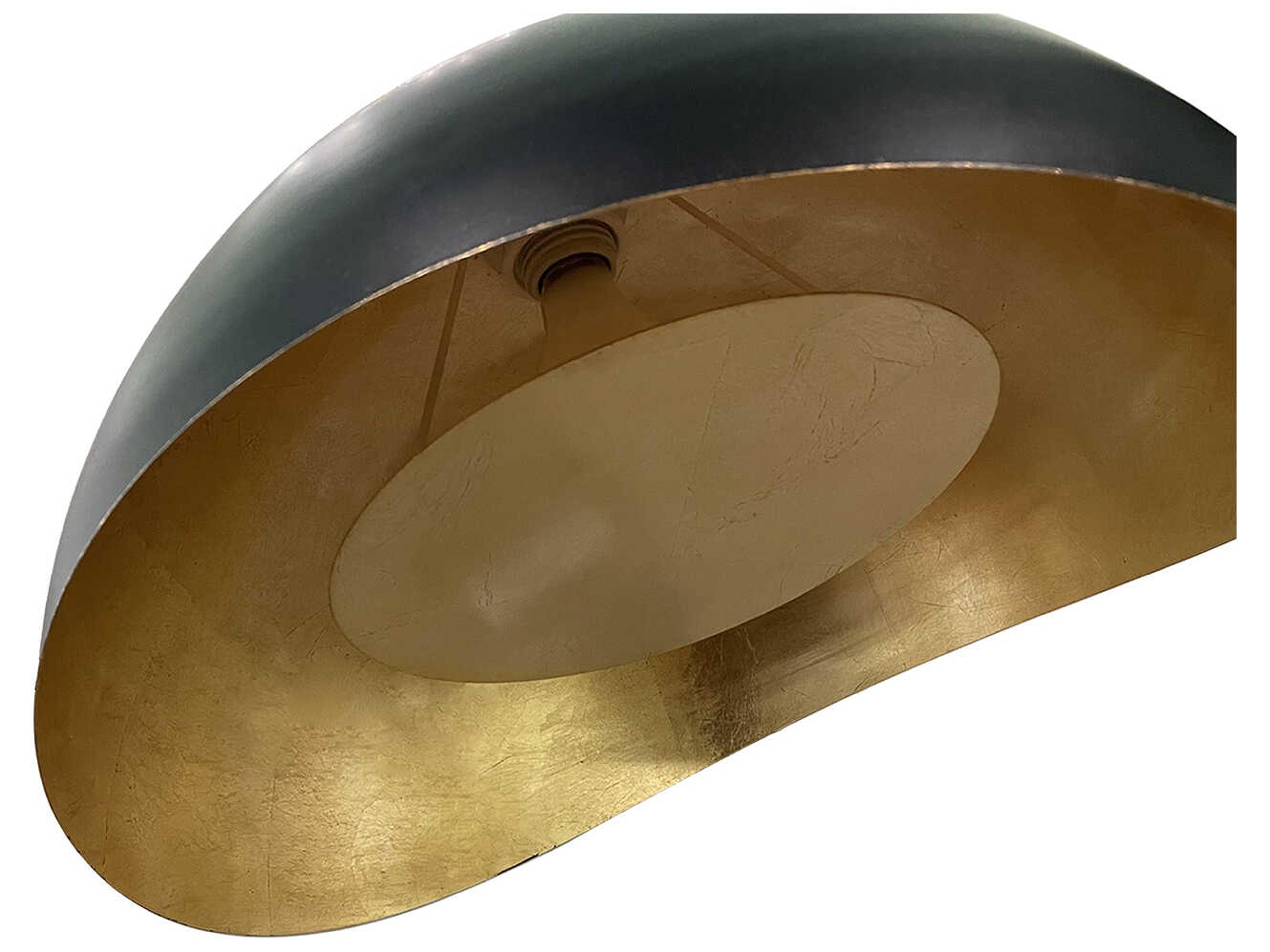 Nova Luna Bella Weathered Brass Black Steel Floor Lamp