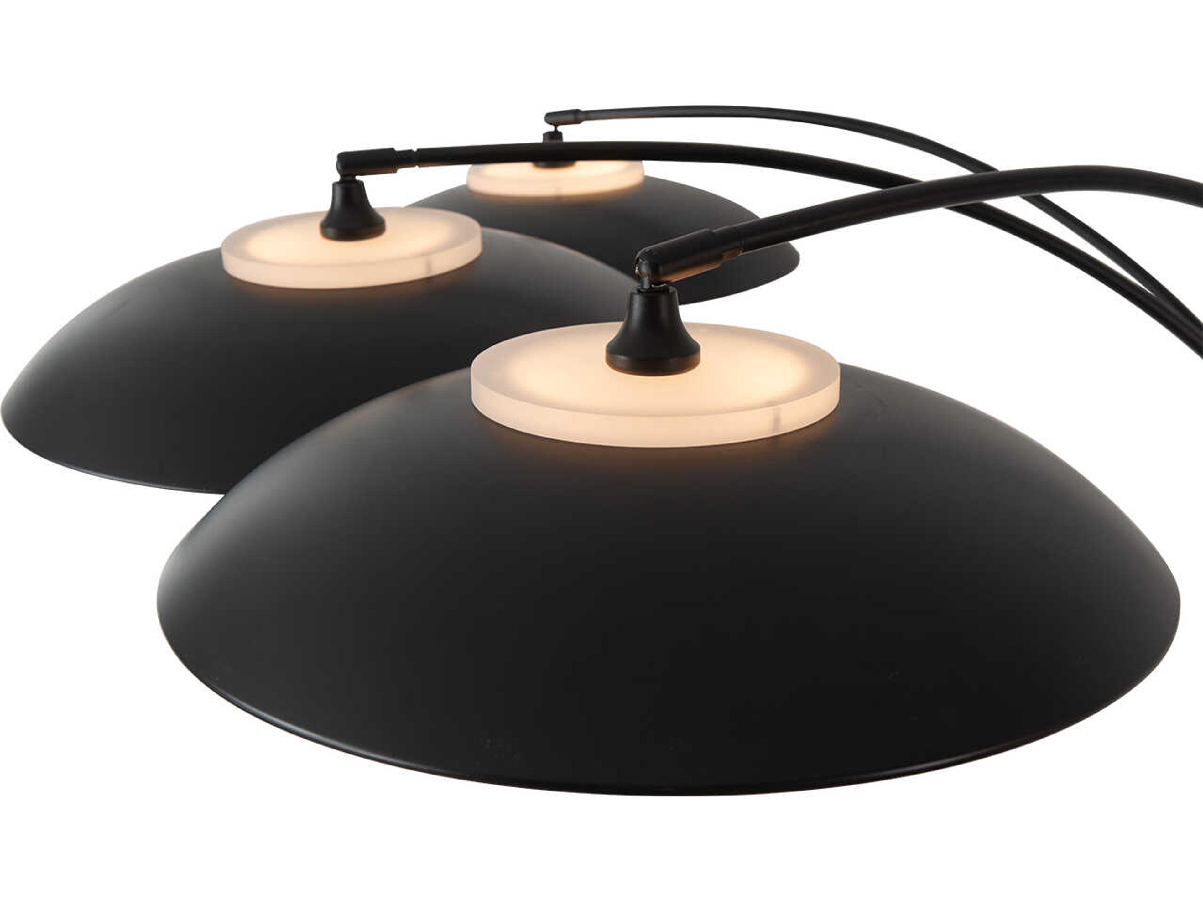 Nova Saucer Matte Black Steel Floor Lamp