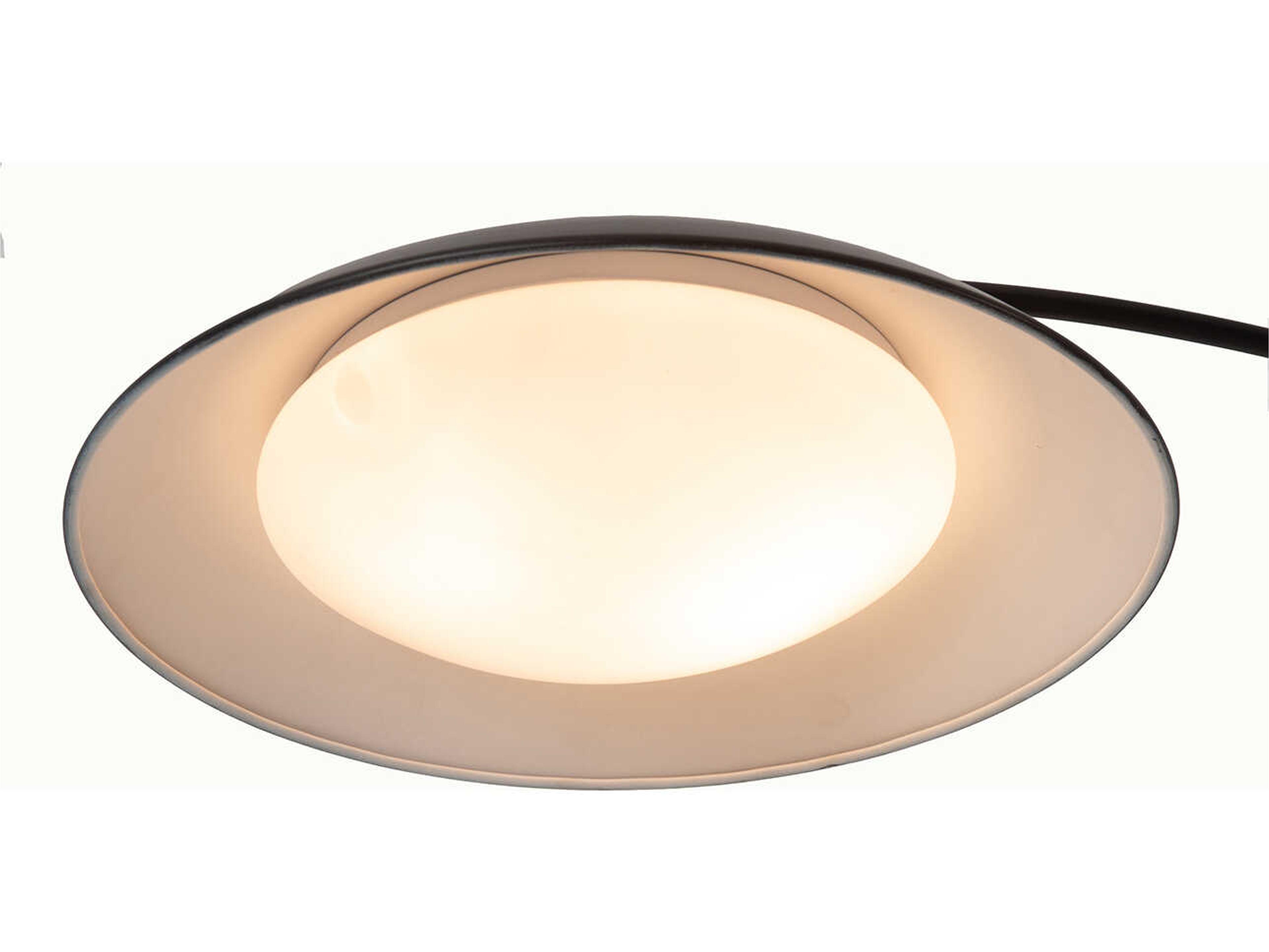 Nova Saucer Matte Black Steel Floor Lamp