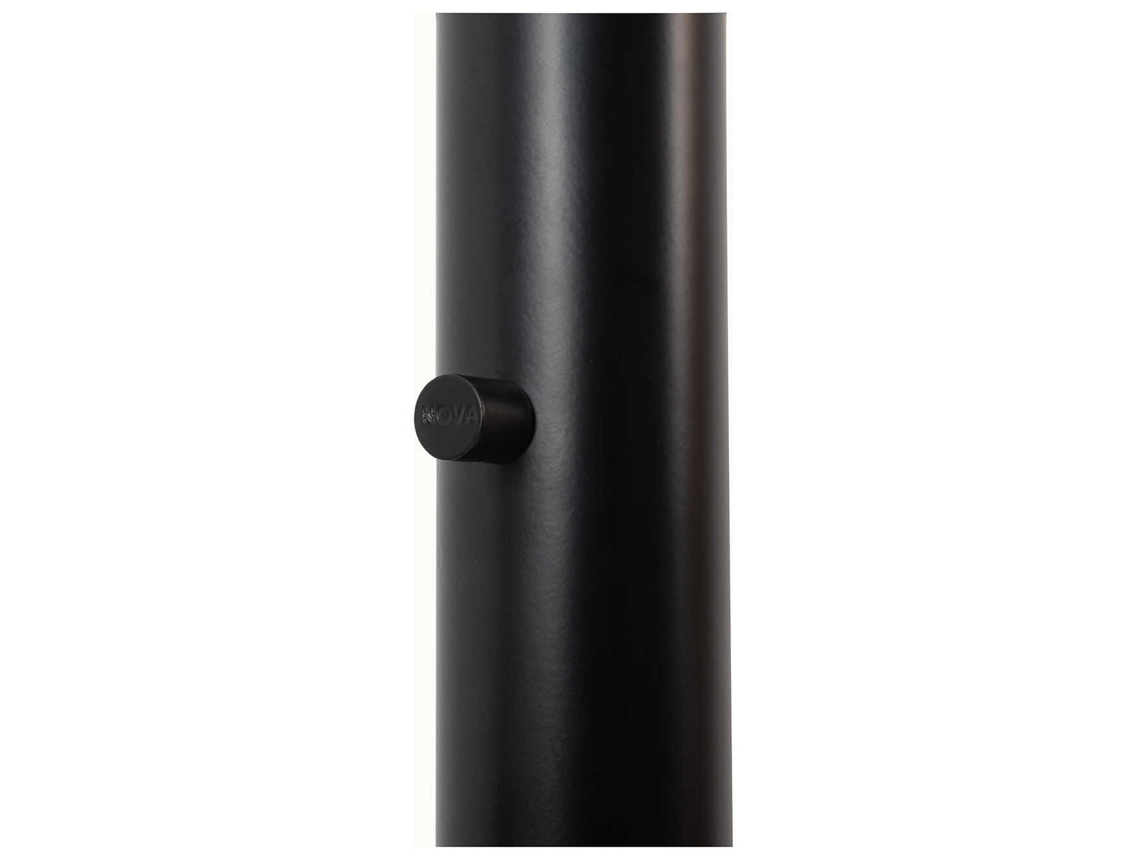 Nova Saucer Matte Black Steel Floor Lamp