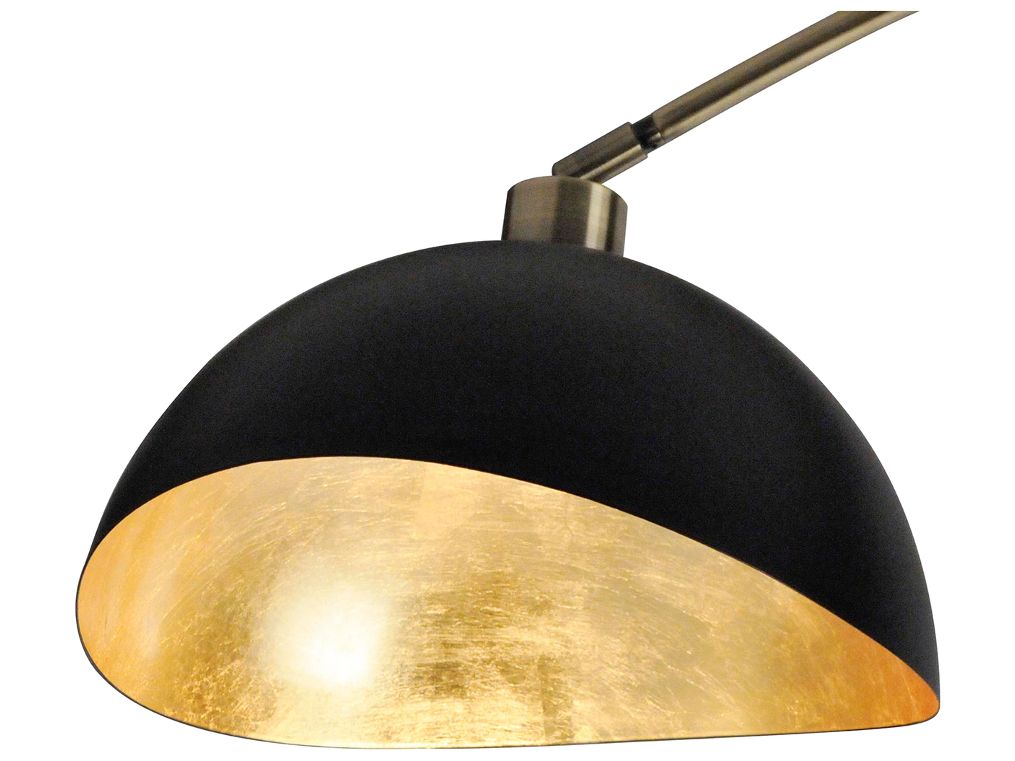 Nova Luna Bella Weathered Brass Black Floor Lamp