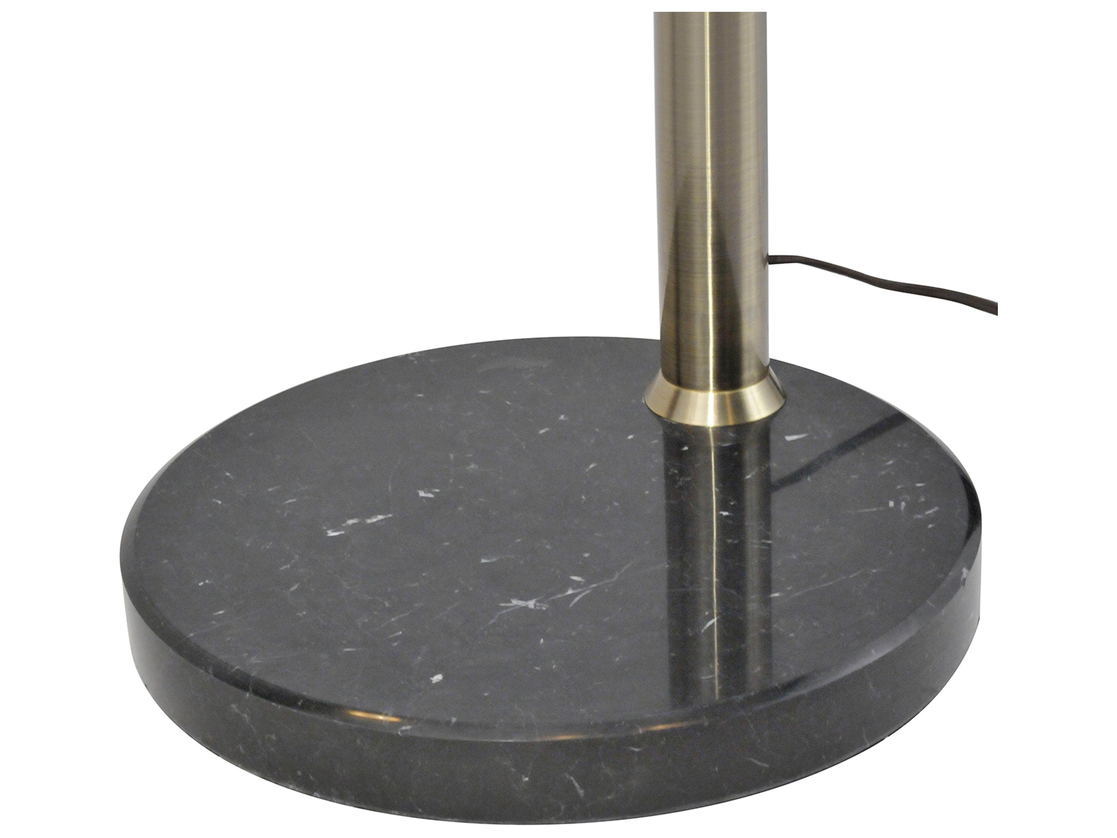 Nova Luna Bella Weathered Brass Black Floor Lamp