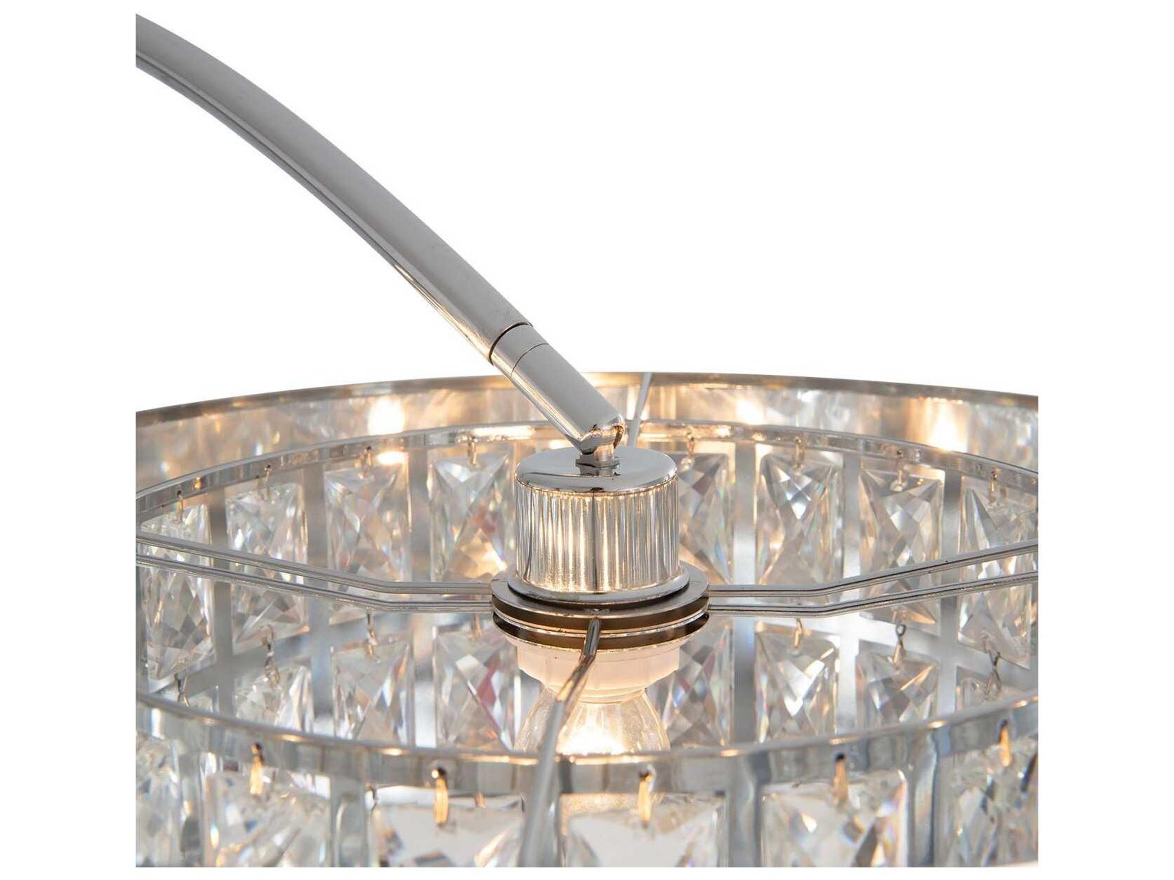 Nova Marilyn Chrome Crystal Floor Lamp