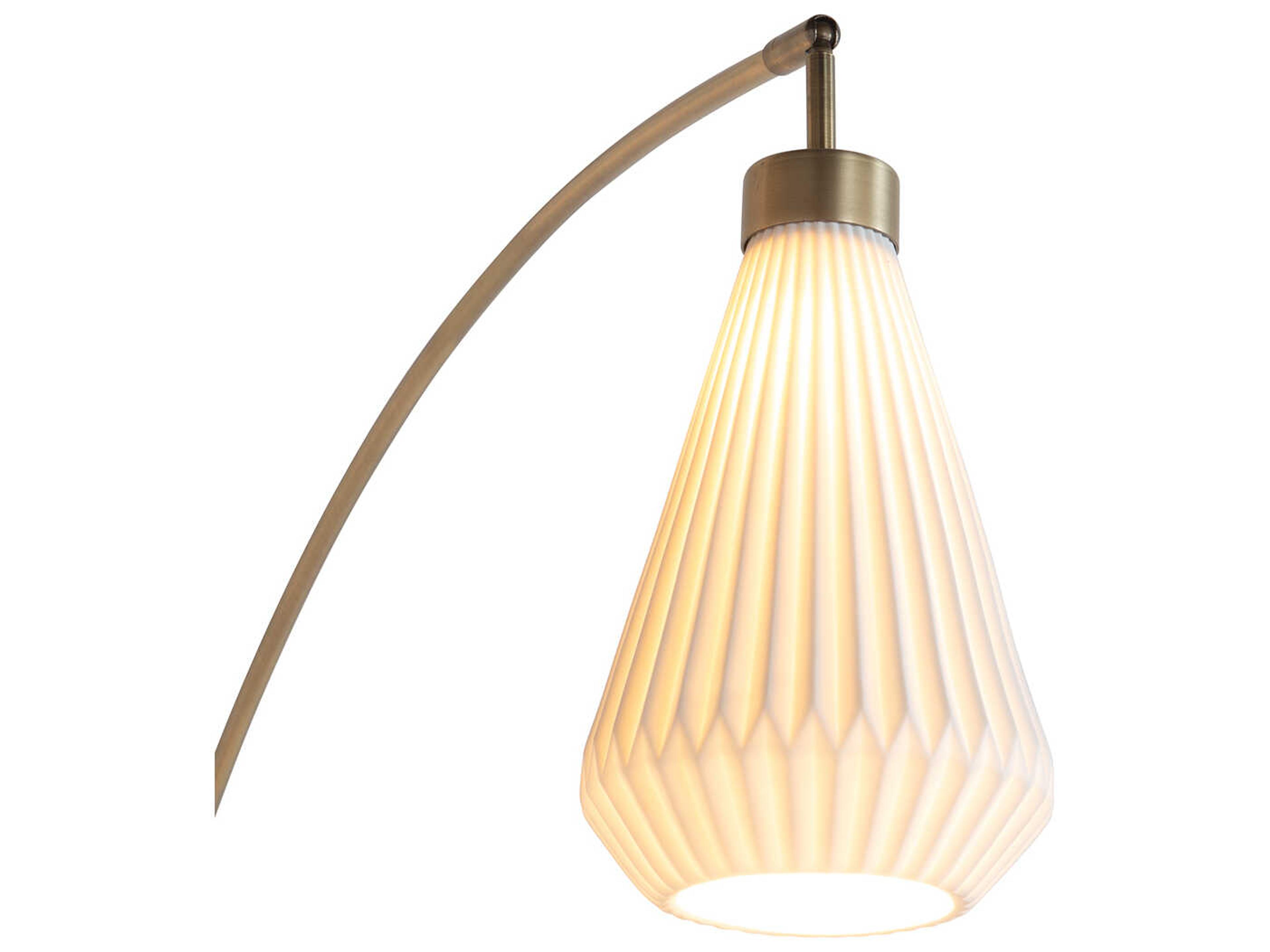 Nova Bone Porcelain Concord Matte Black White Brass Floor Lamp